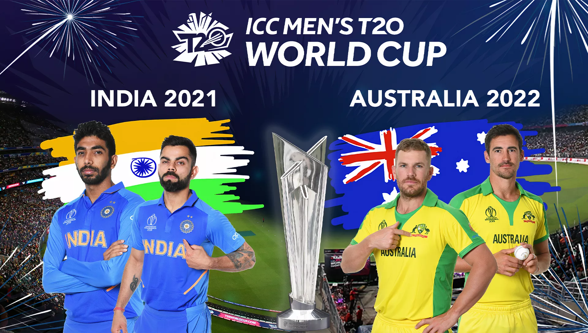 You can place bets on World T20 after registering on the site.