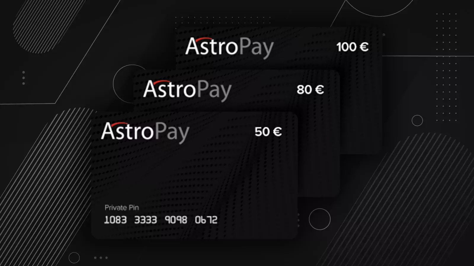 आप विभिन्न प्रकार के Astropay कार्ड और विभिन्न मूल्यों के लिए दावा कर सकते हैं।