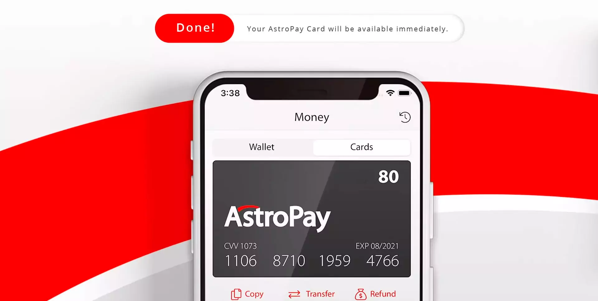 अब आपके पास अपना Astropay कार्ड है और आप क्रिकेट सट्टेबाजी साइटों पर जमा कर सकते हैं।