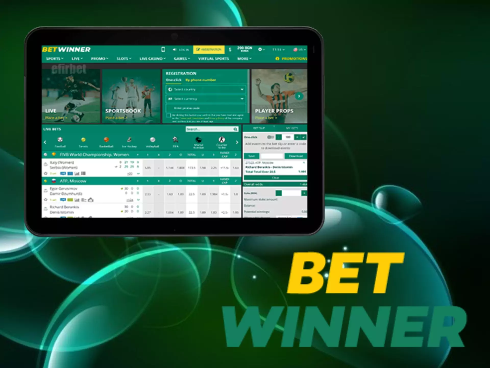 You can bet at Betwinner app via your iPhone or iPad.