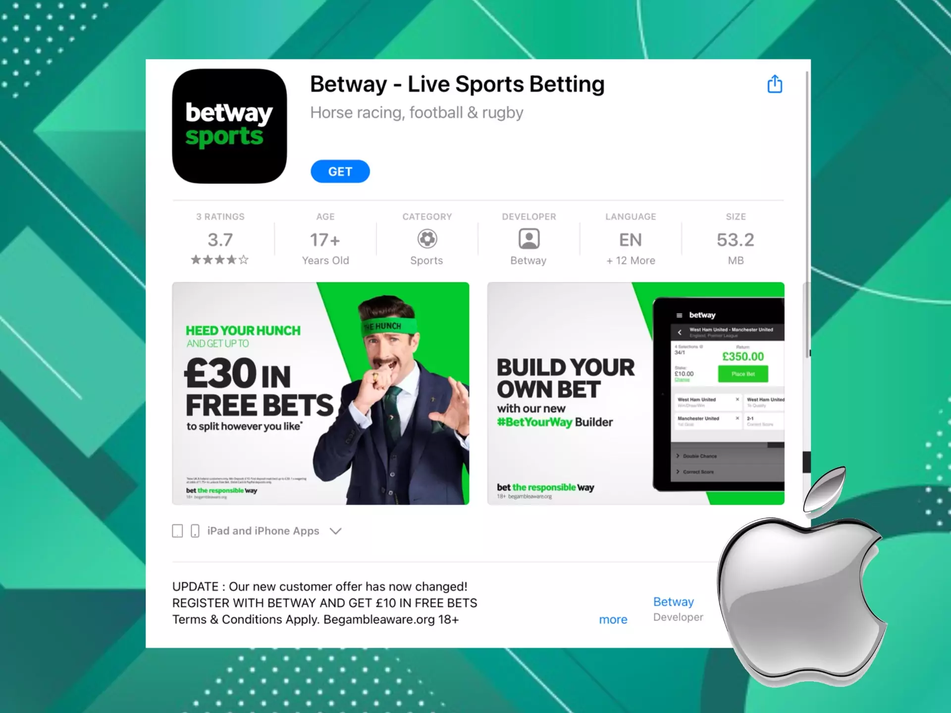 After installing Betway app you will be able to plave bets whenever you want.