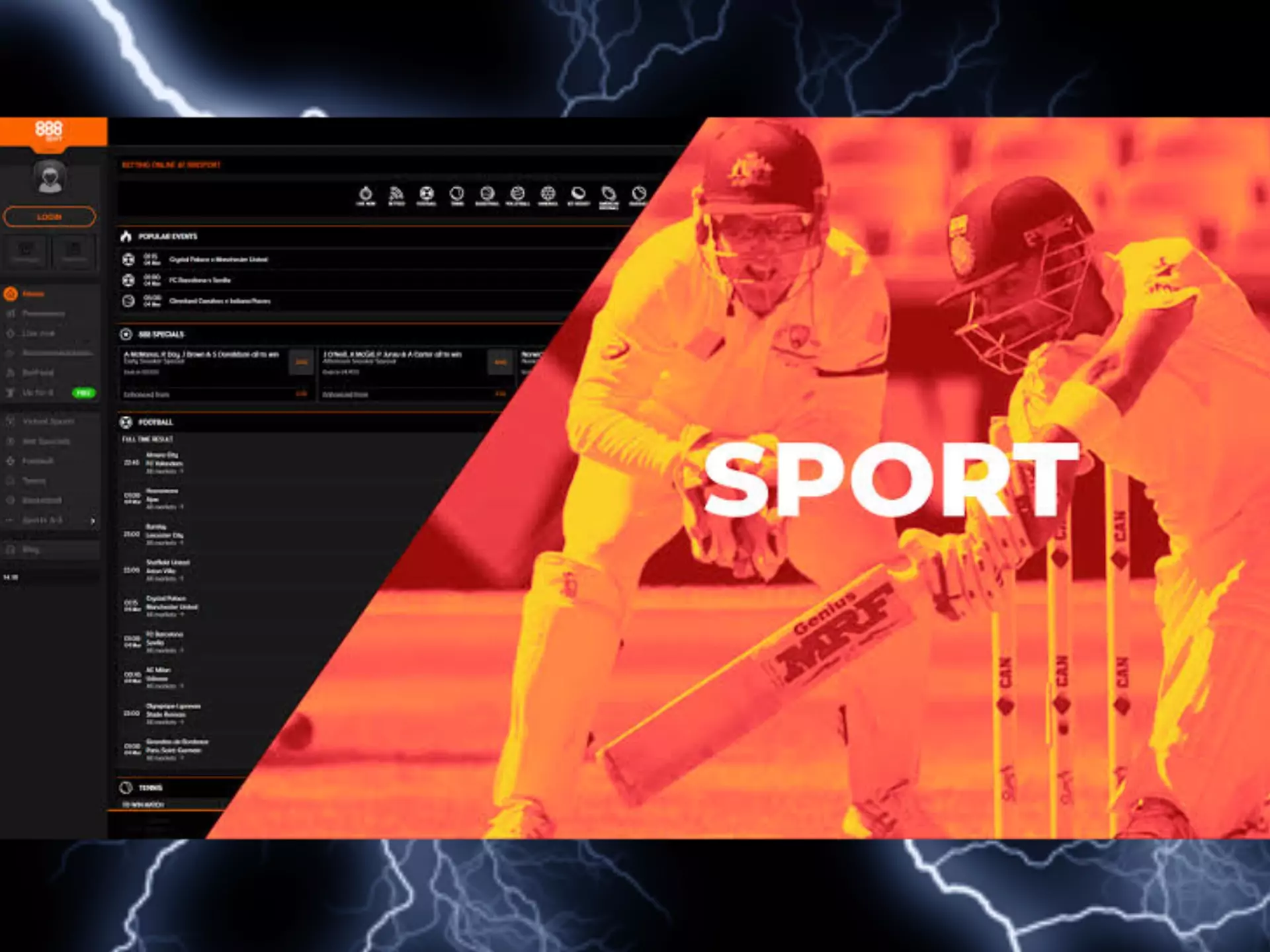 Choose 888sport to bet on cricket and IPL events.