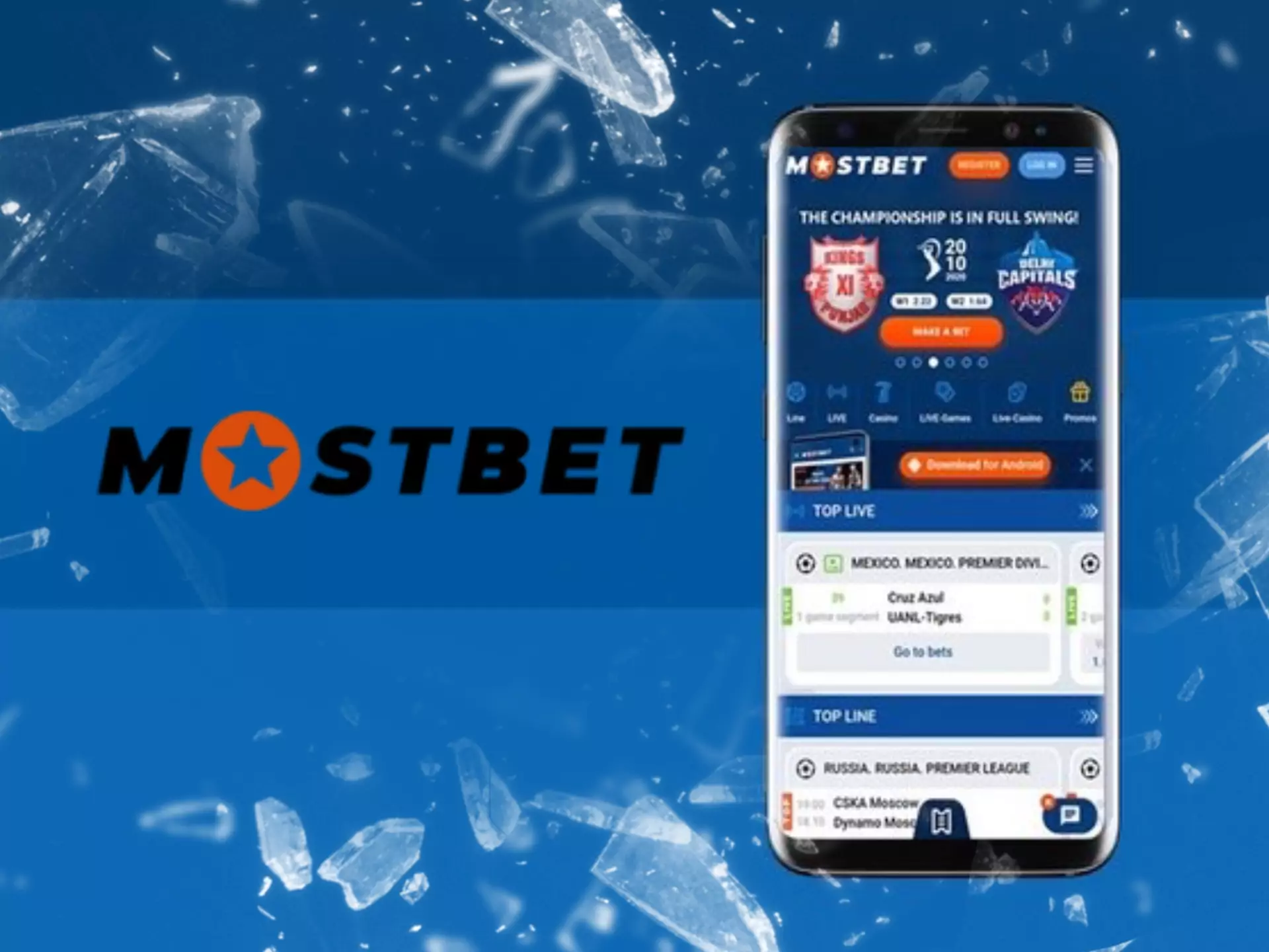 Install the Motbet app on your Android or iOS device for more convenient betting.