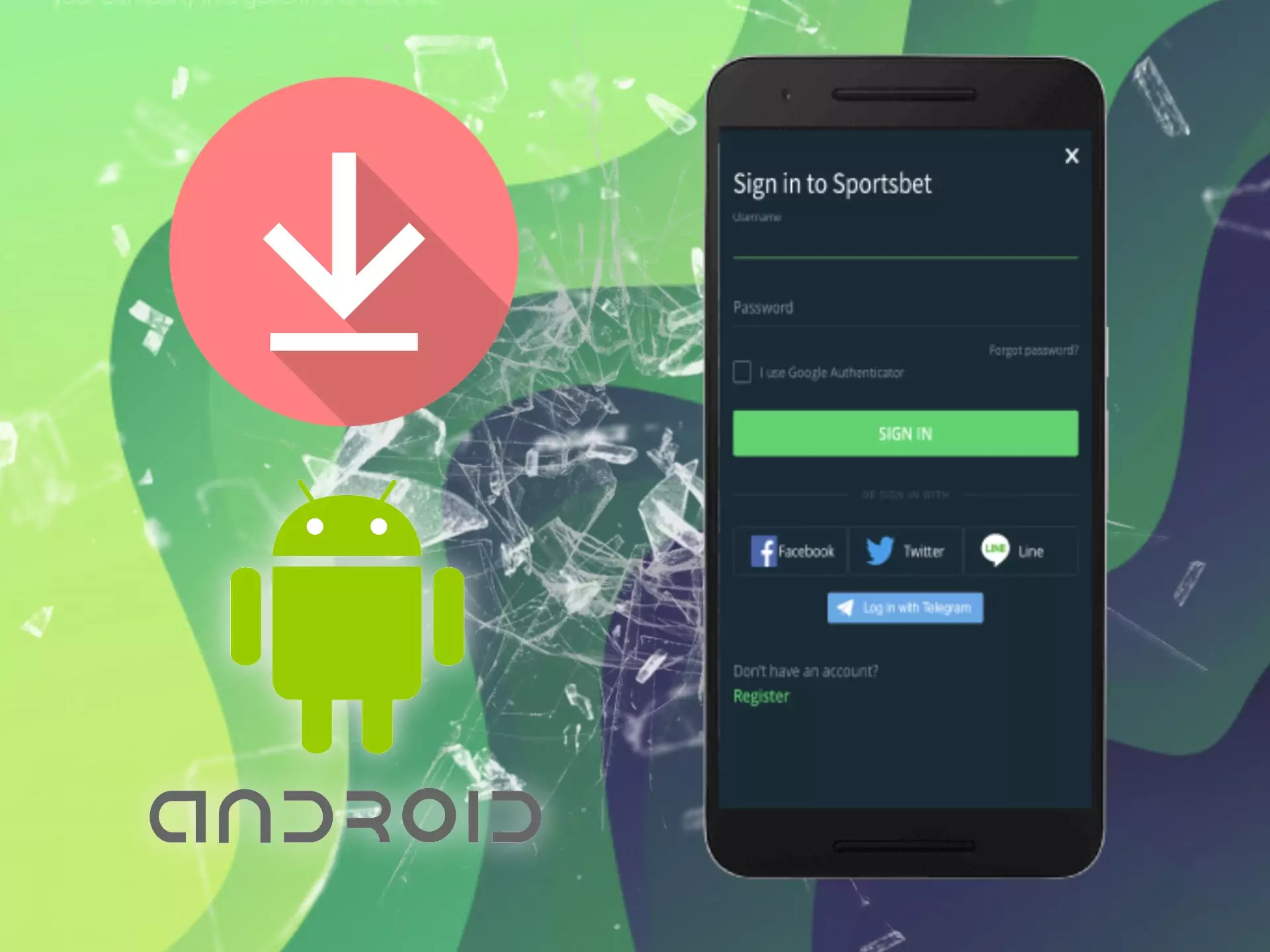 Android ऐप इंस्टॉल करें और इसे खेलने के लिए इंस्टॉल करें Sportsbet.io।