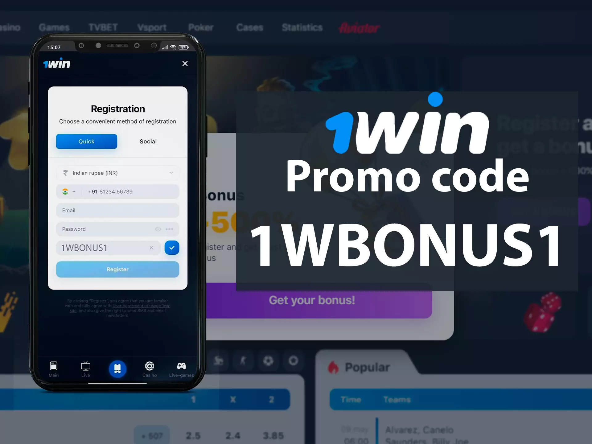 First 50 our readers can get another 5% bonus with our 1WBONUS1 promo code.