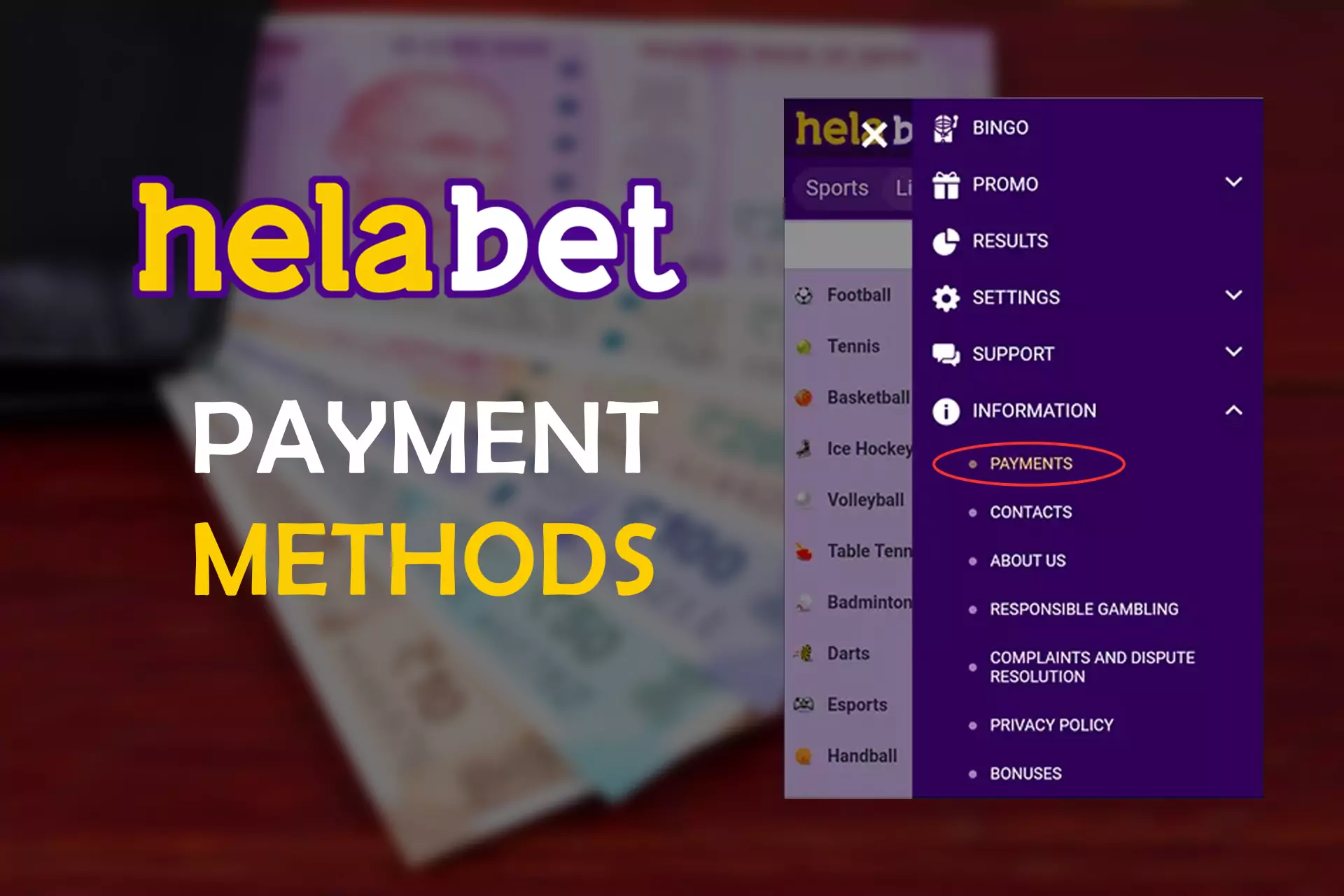 Helabet supports all popular deposit methods in India.