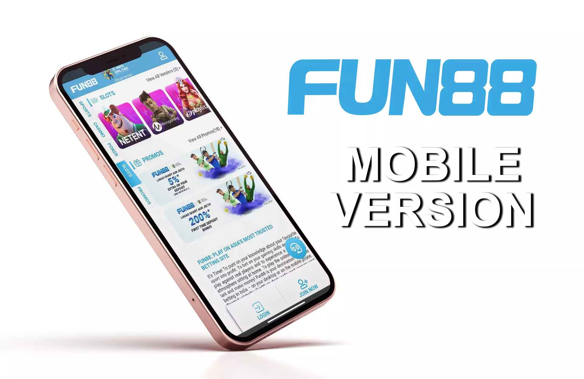 You can open Fun88 via your mobile browser.