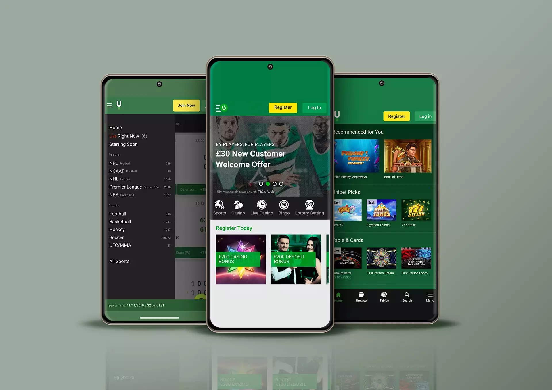 Unibet apps are perfect platforms for betting fans and casino players.