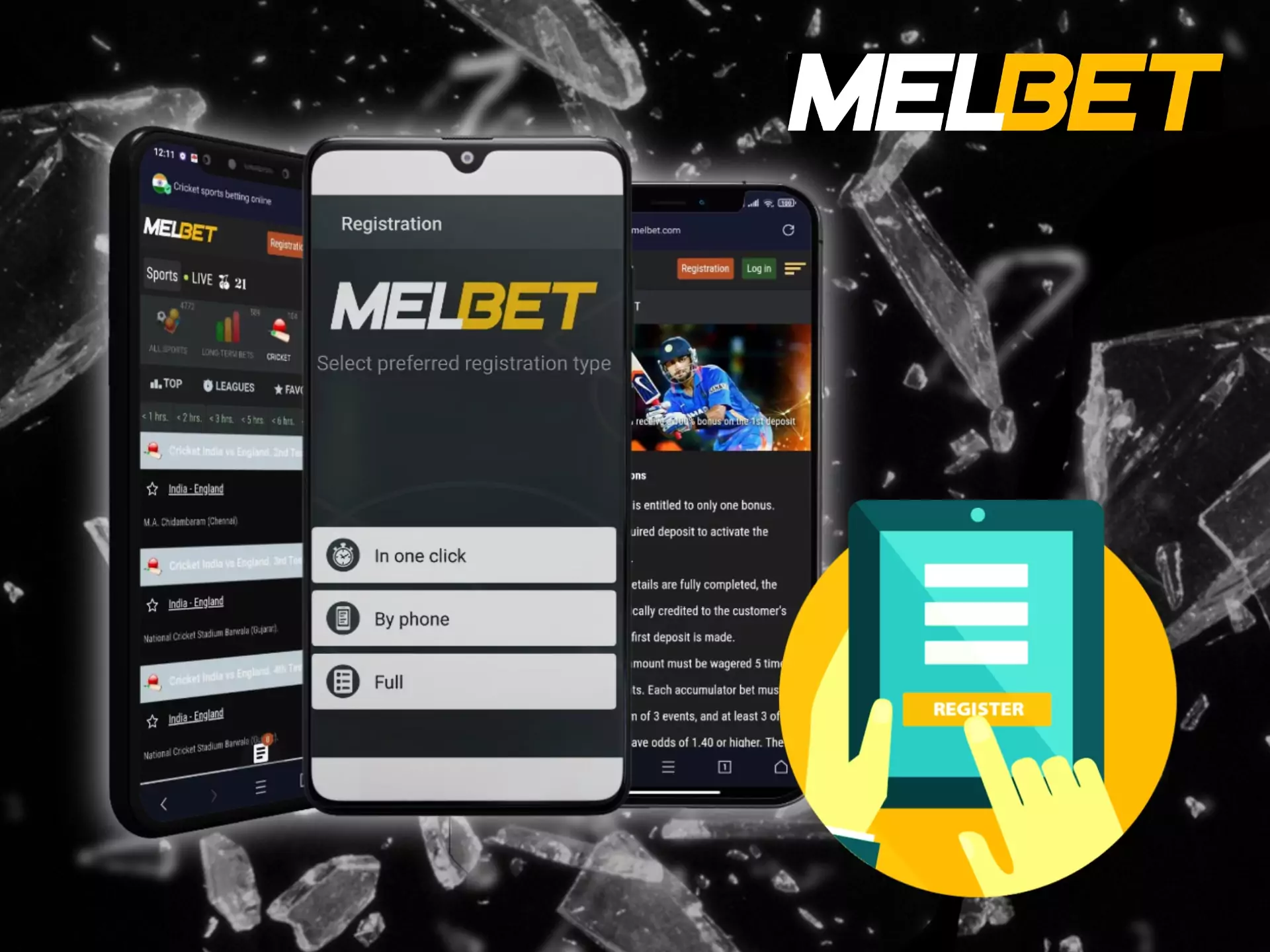 आप Melbet ऐप डाउनलोड कर सकते हैं और मोबाइल फोन के जरिए अपना अकाउंट बना सकते हैं।