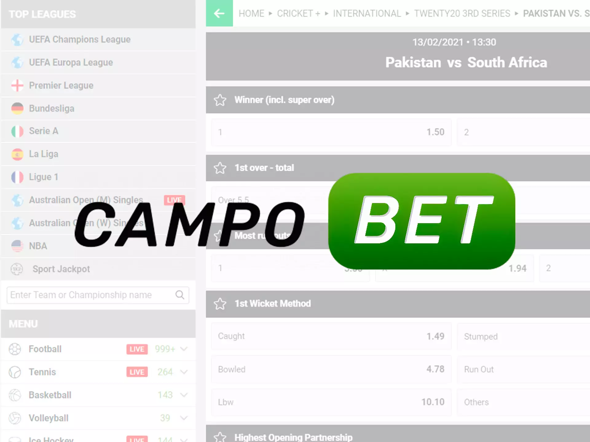 Register at Campobet, place bets and play many casino games.