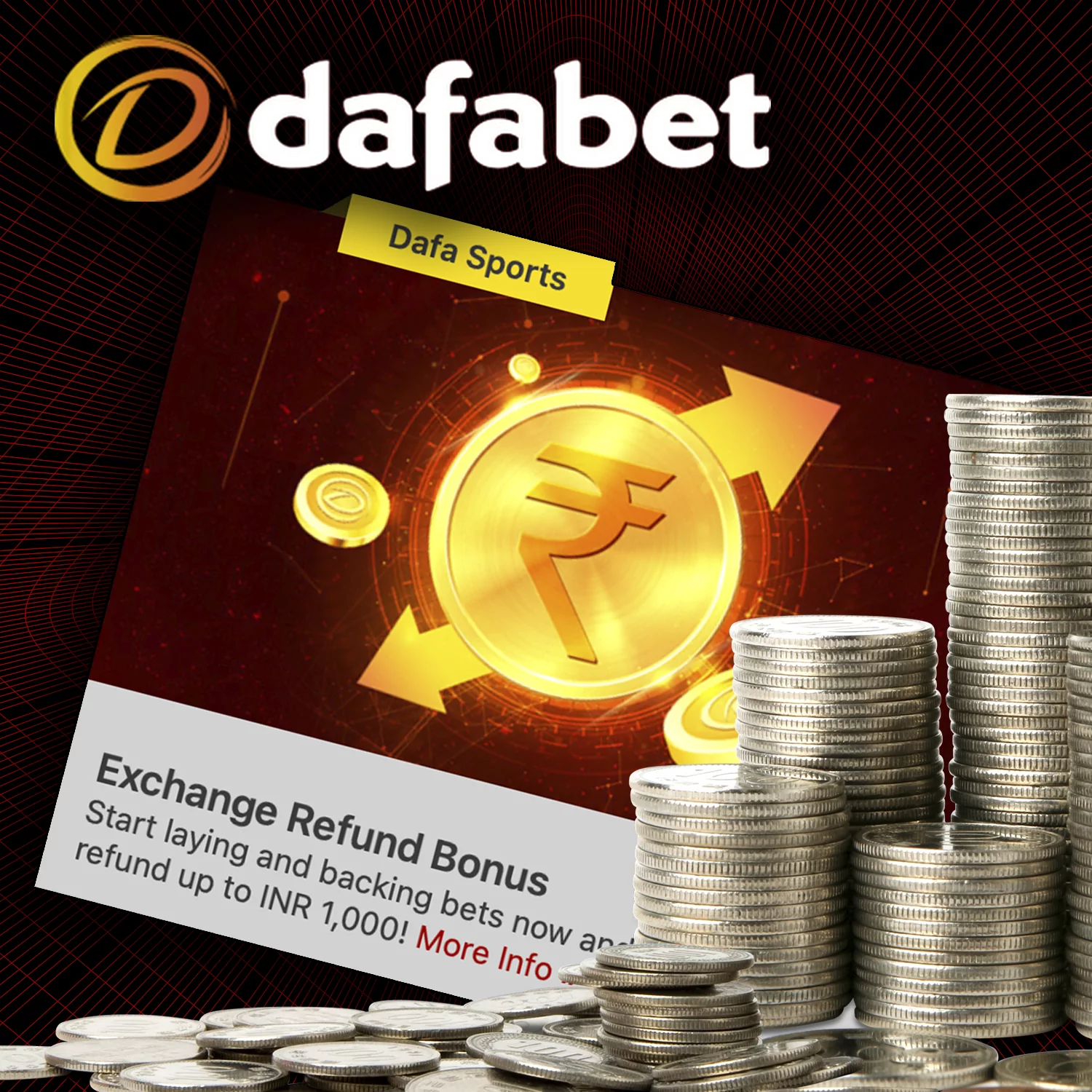 डैफबेट 1,000 रुपये तक का रिफंड प्रदान करता है।