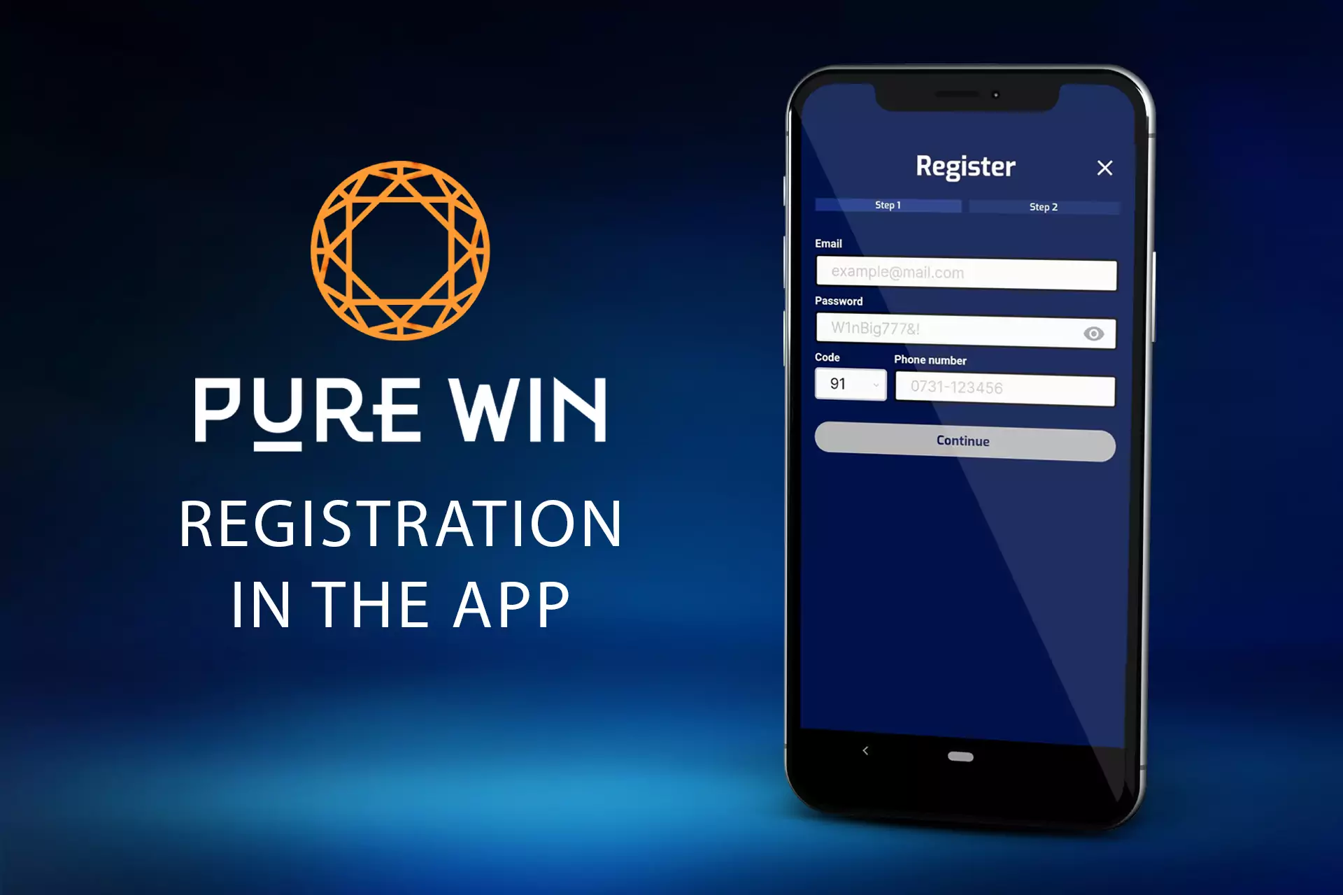 Run the app to create a new betting account.
