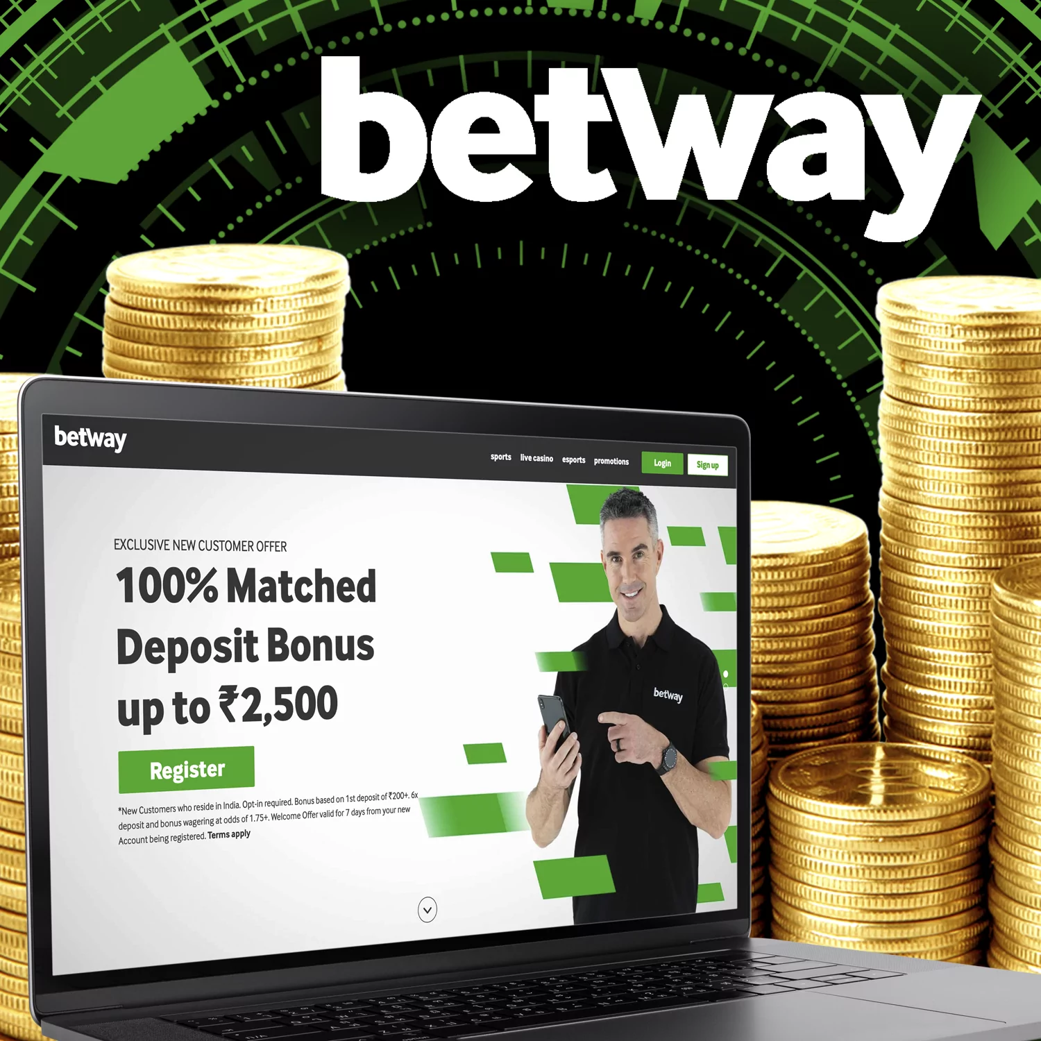 Betway offers free bets and various bonuses for Indian players.