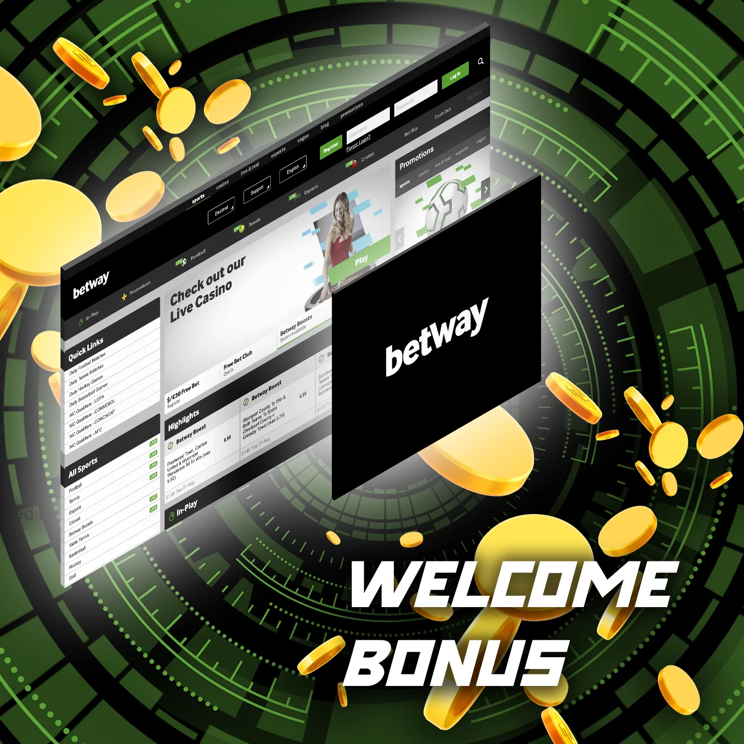 Betway maximum welcome bonus is INR 2,500.