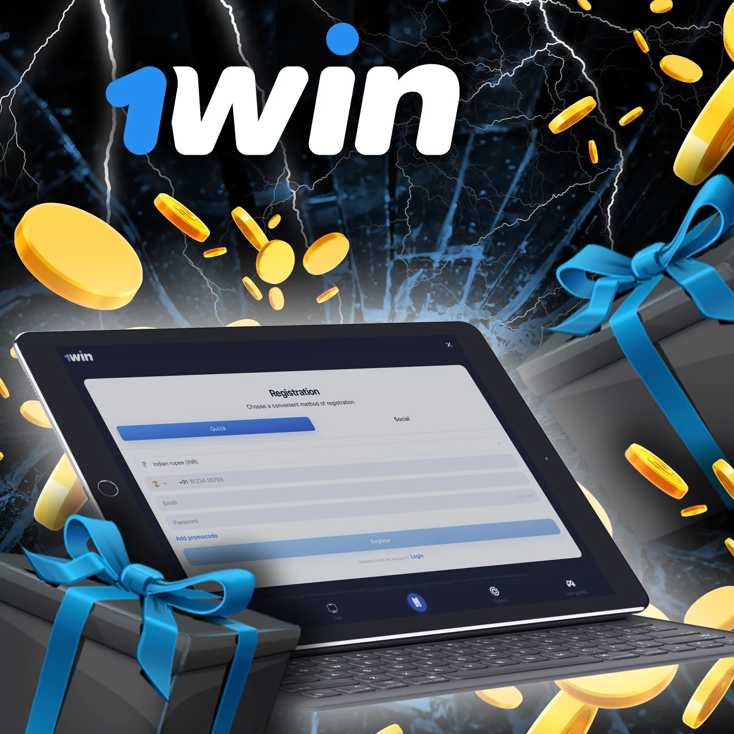 To get the welcome bonus 1win you need to make your first deposit.