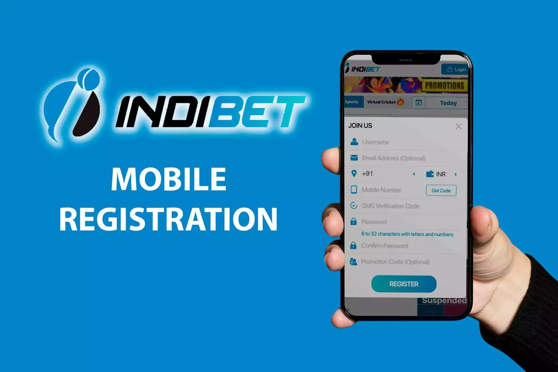 indibet registration and account verification. sign up and login