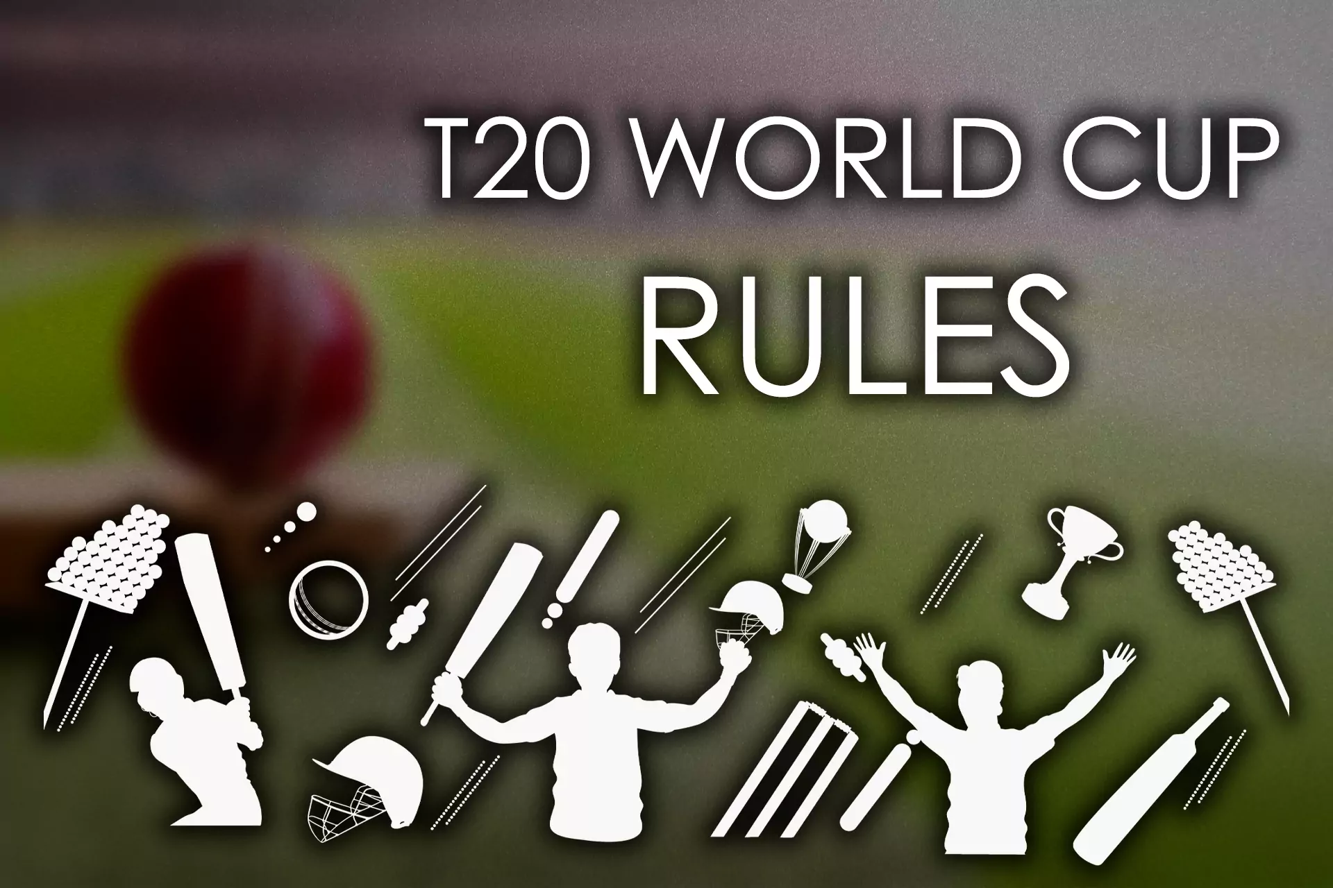टी20 विश्व कप के नियम क्रिकेट टूर्नामेंट के सामान्य नियमों के काफी करीब हैं, लेकिन टी20 में कुछ अंतर हैं।