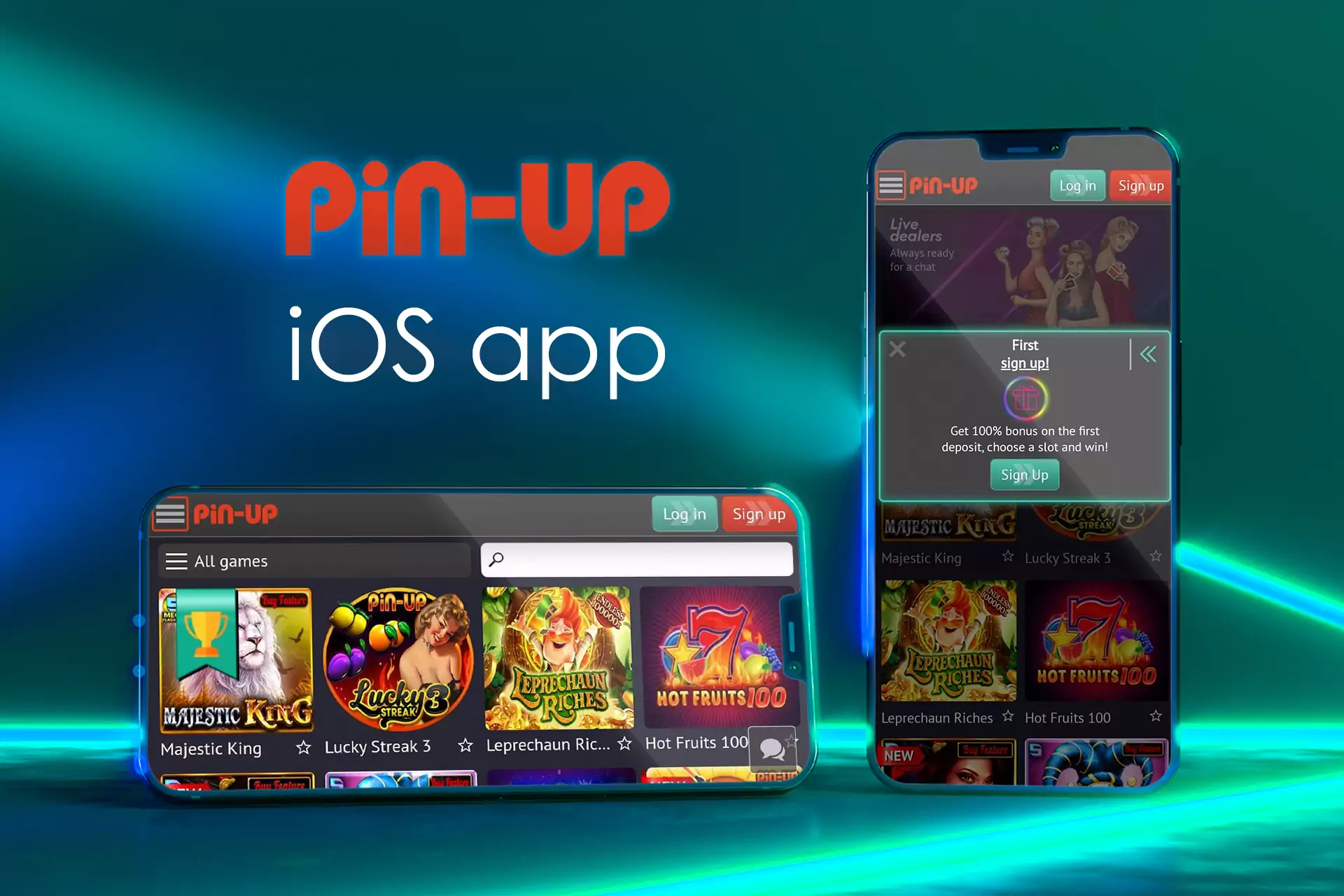 Pin-Up टीम के लिए एक एप विकसित की आईओएस स्मार्टफोन के रूप में अच्छी तरह से।