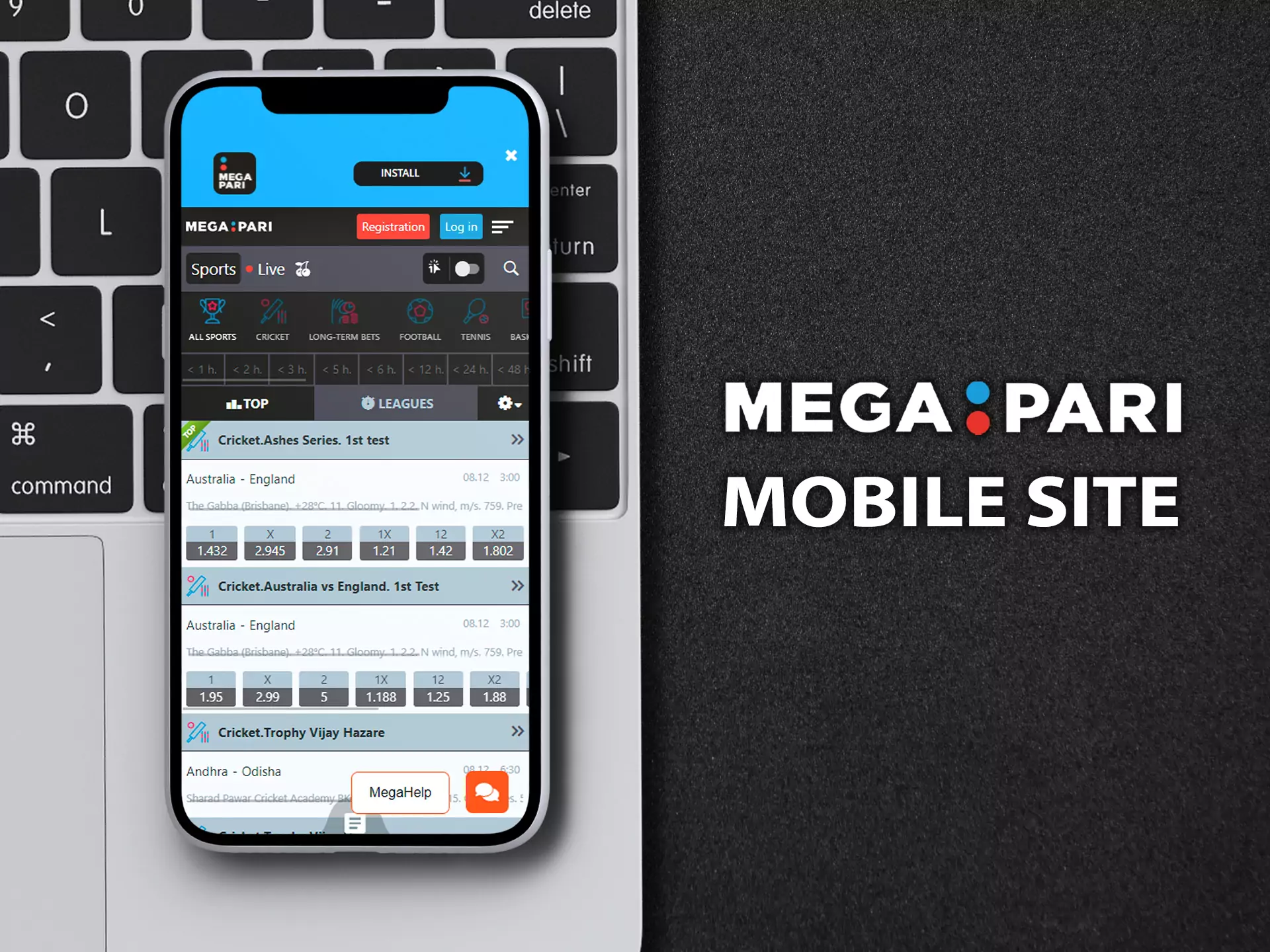 If you don't want to install the app, use the MegaPari browser version on your smartphone.