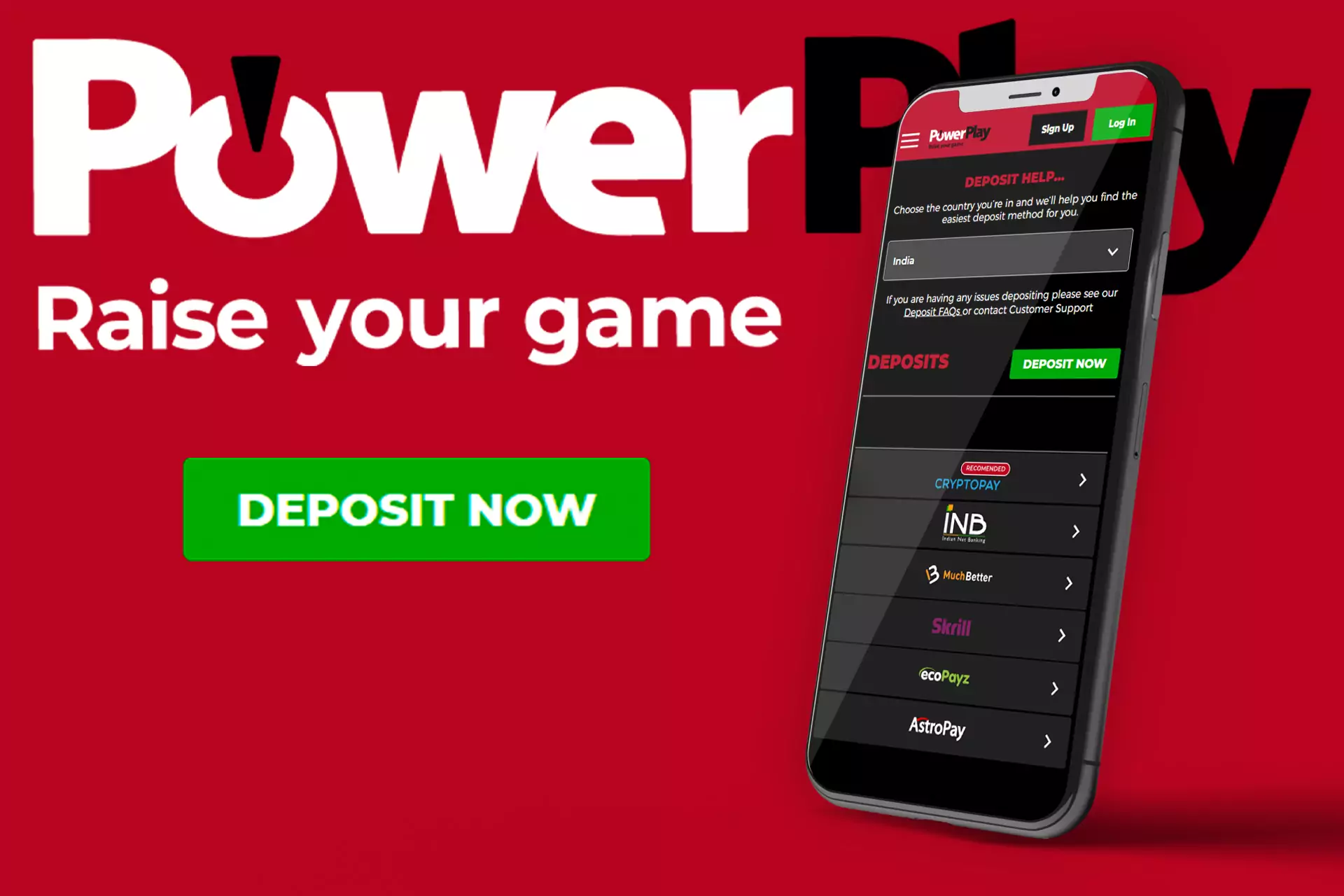 After you create an account, make a deposit to have funds for betting.