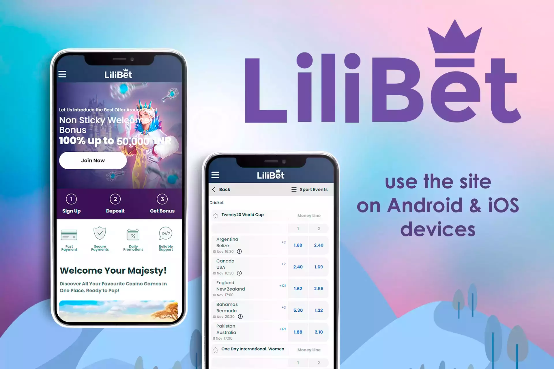 Lilibet has neither Android nor iOS app but you can use the browser version on your smartphone.