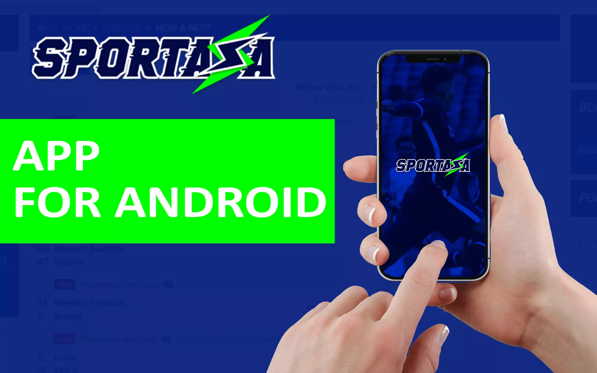 The Sportaza app is currently under development.