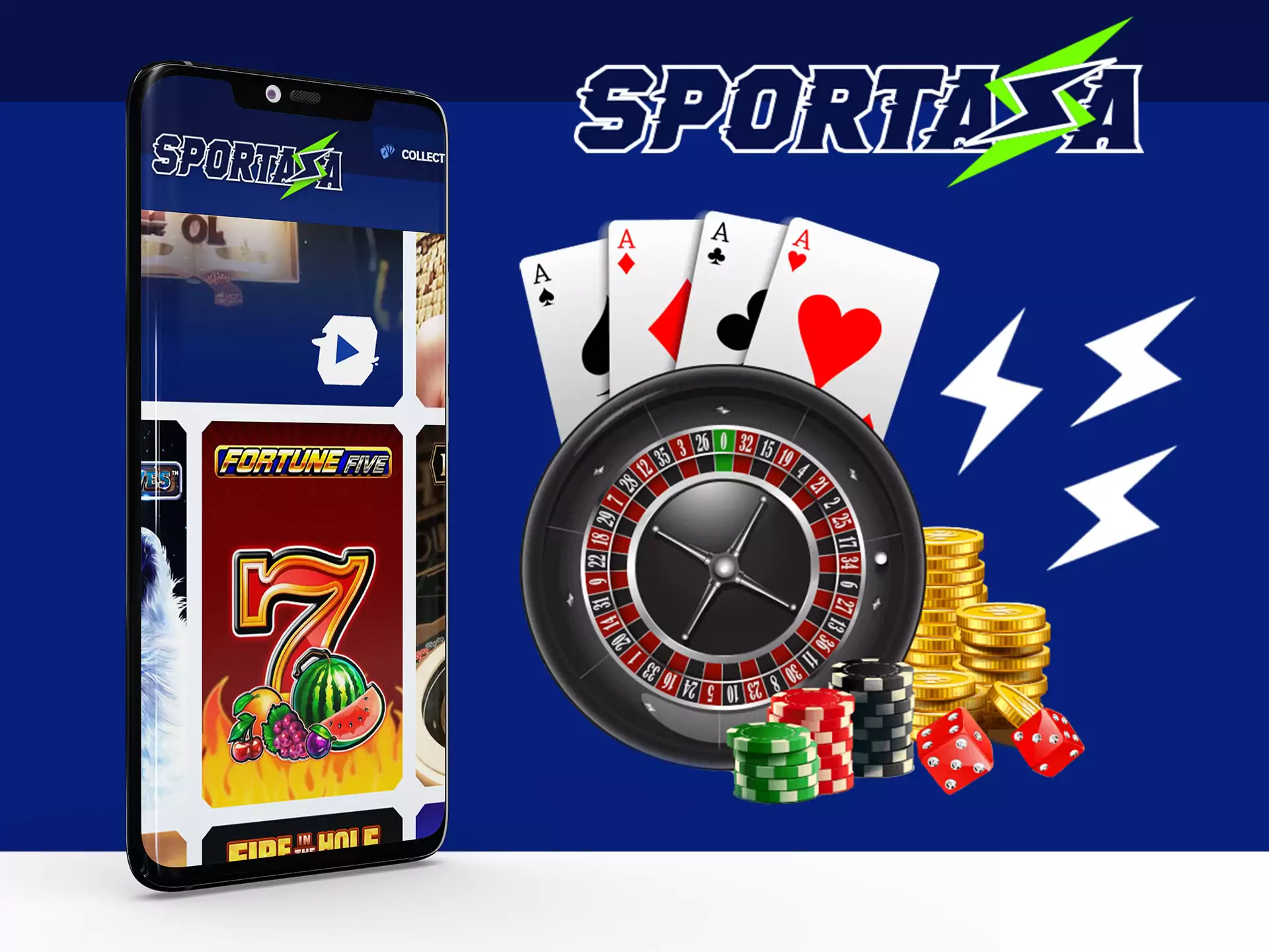 Sportaza online casino provide wide choice of games.