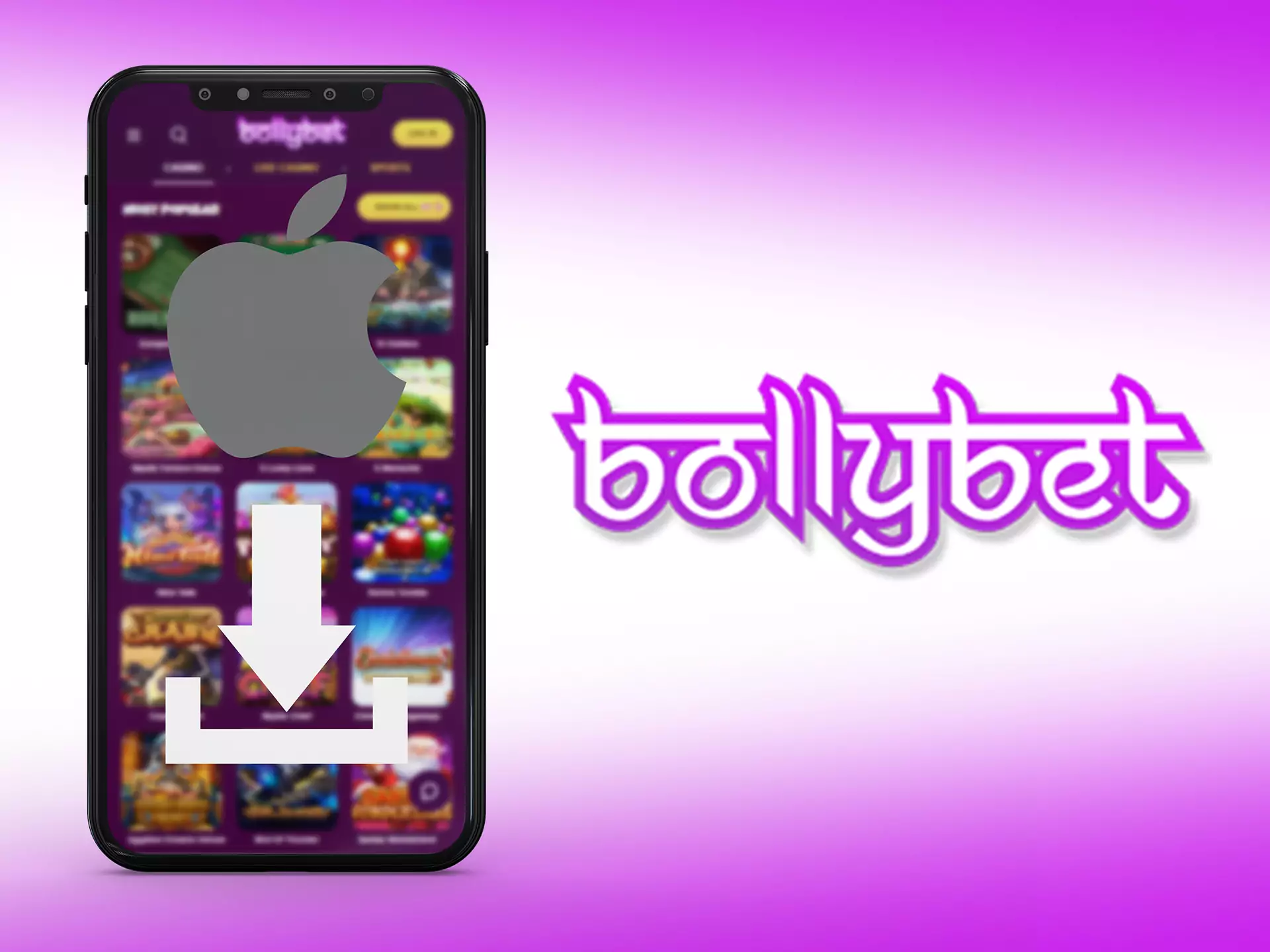 Bollybet एप iOS के लिए जल्द ही शुरू किया जाएगा।