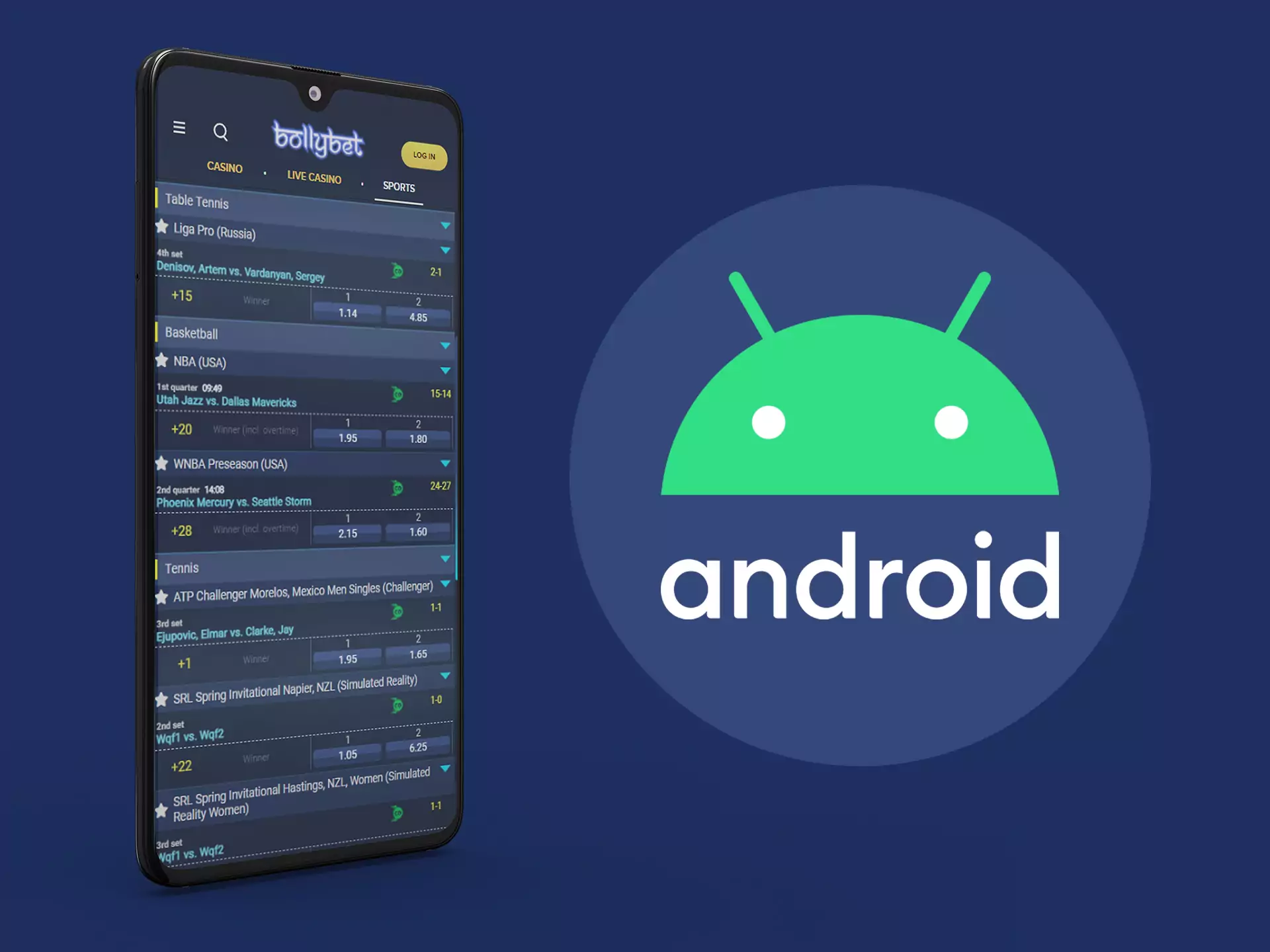 बॉलीबेट एप्लिकेशन को Android स्मार्टफोन पर स्थिर संचालन के लिए डिज़ाइन किया गया है।