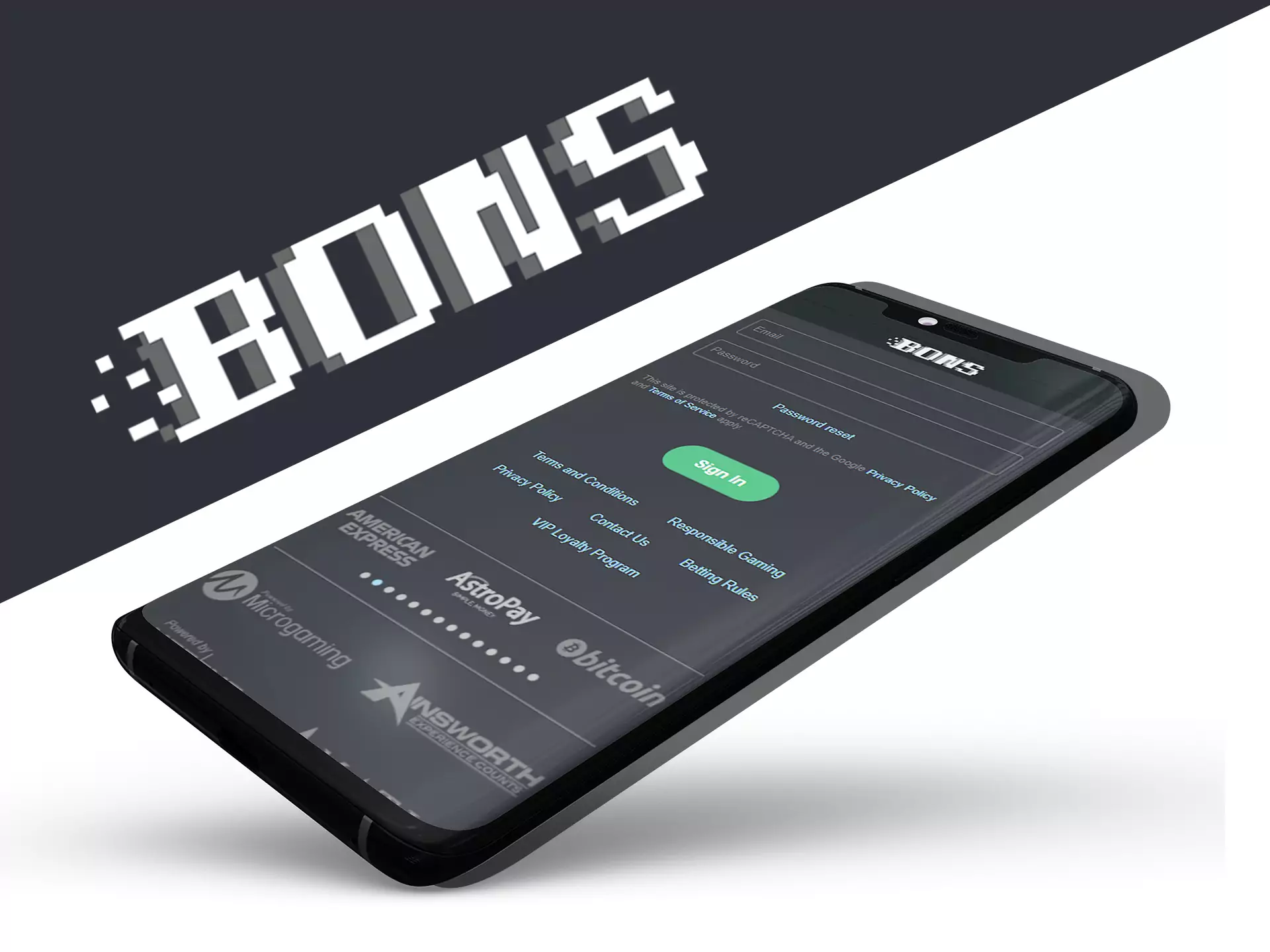 Mobile users can sign up for an account through the Bons app.