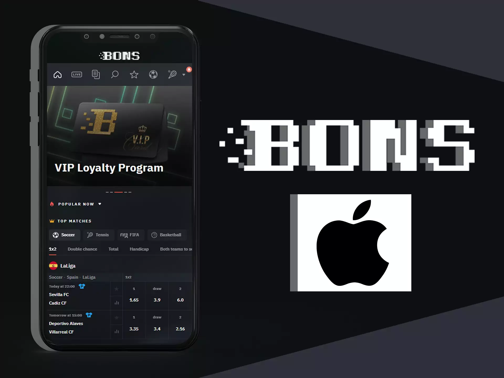 The Bons app for the iOS is in development.