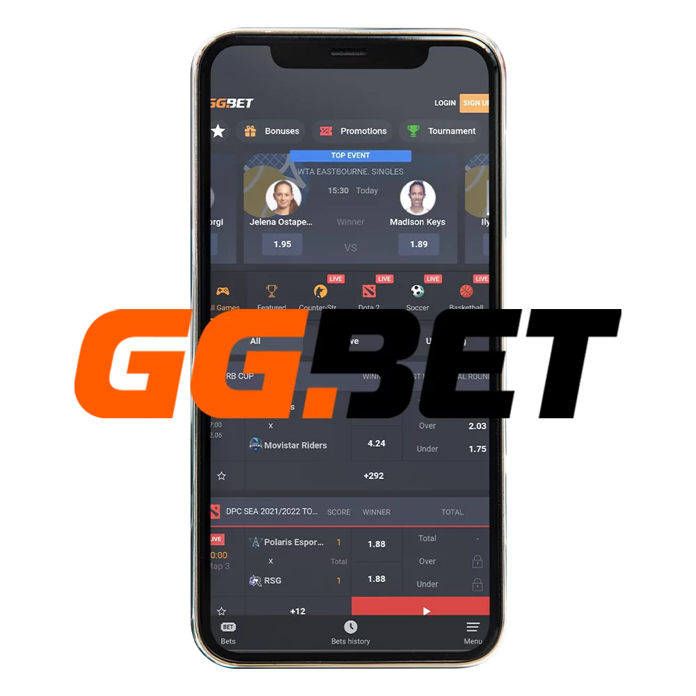 GGBet App for Android and iOS.