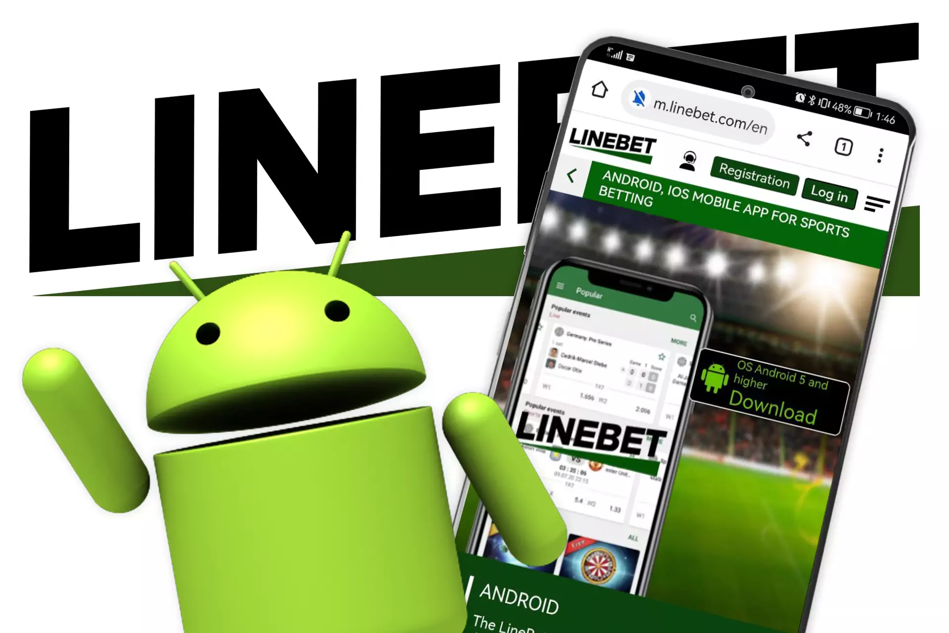 There is a mobile app of Linebet developed for Android devices.