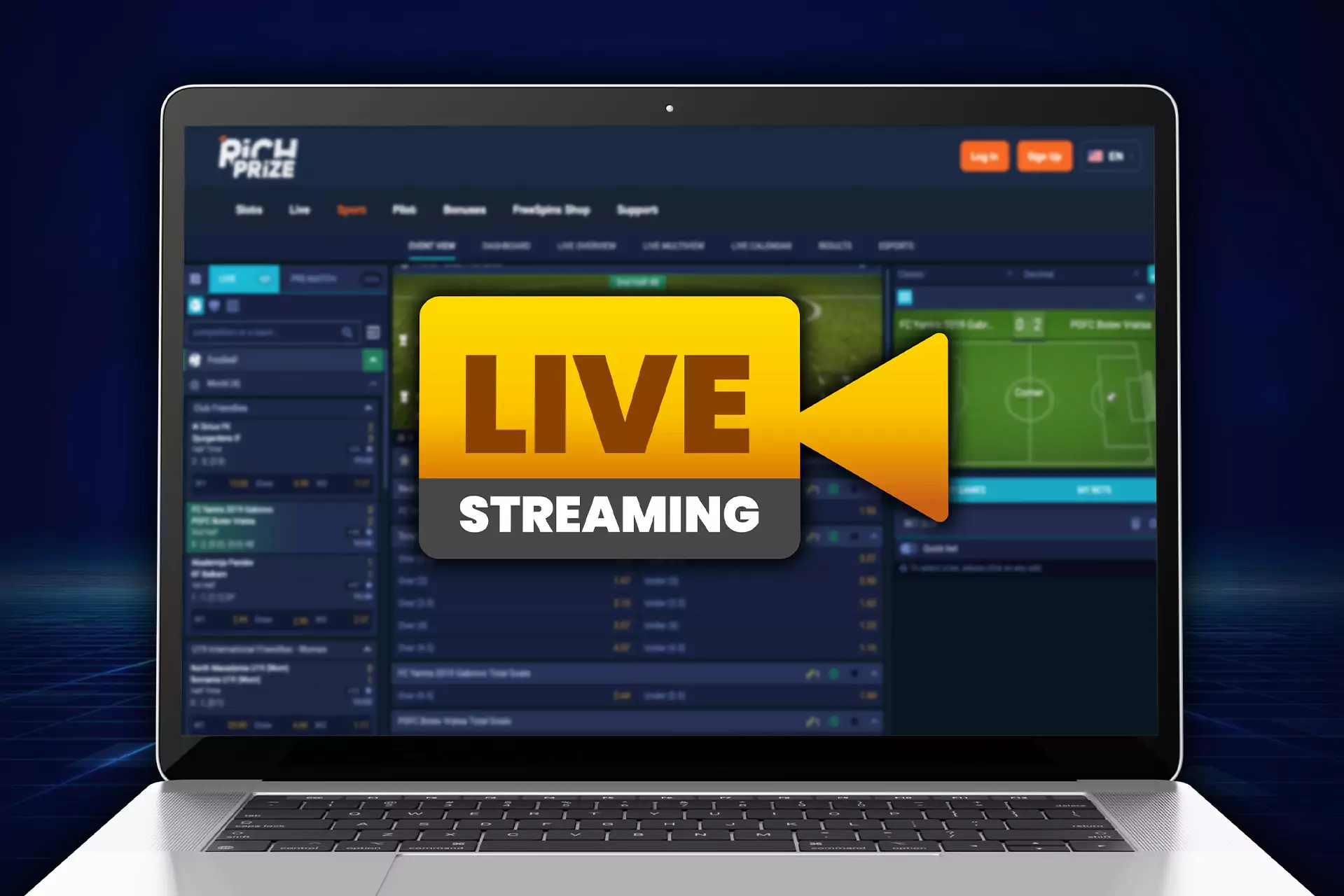 During an event, you can watch the stream and change your bet.