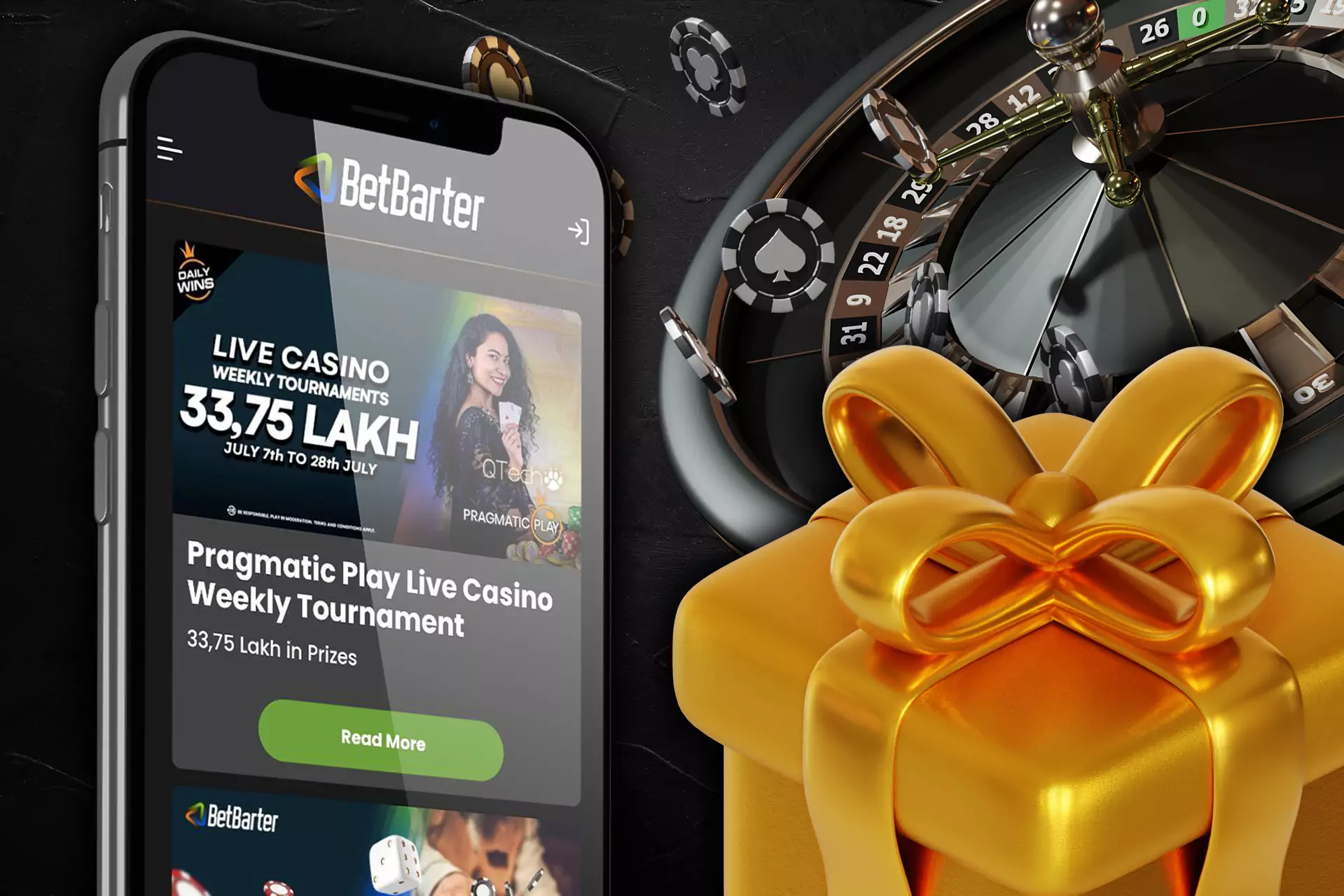 Online casino bonuses are available in the Betbarter app.