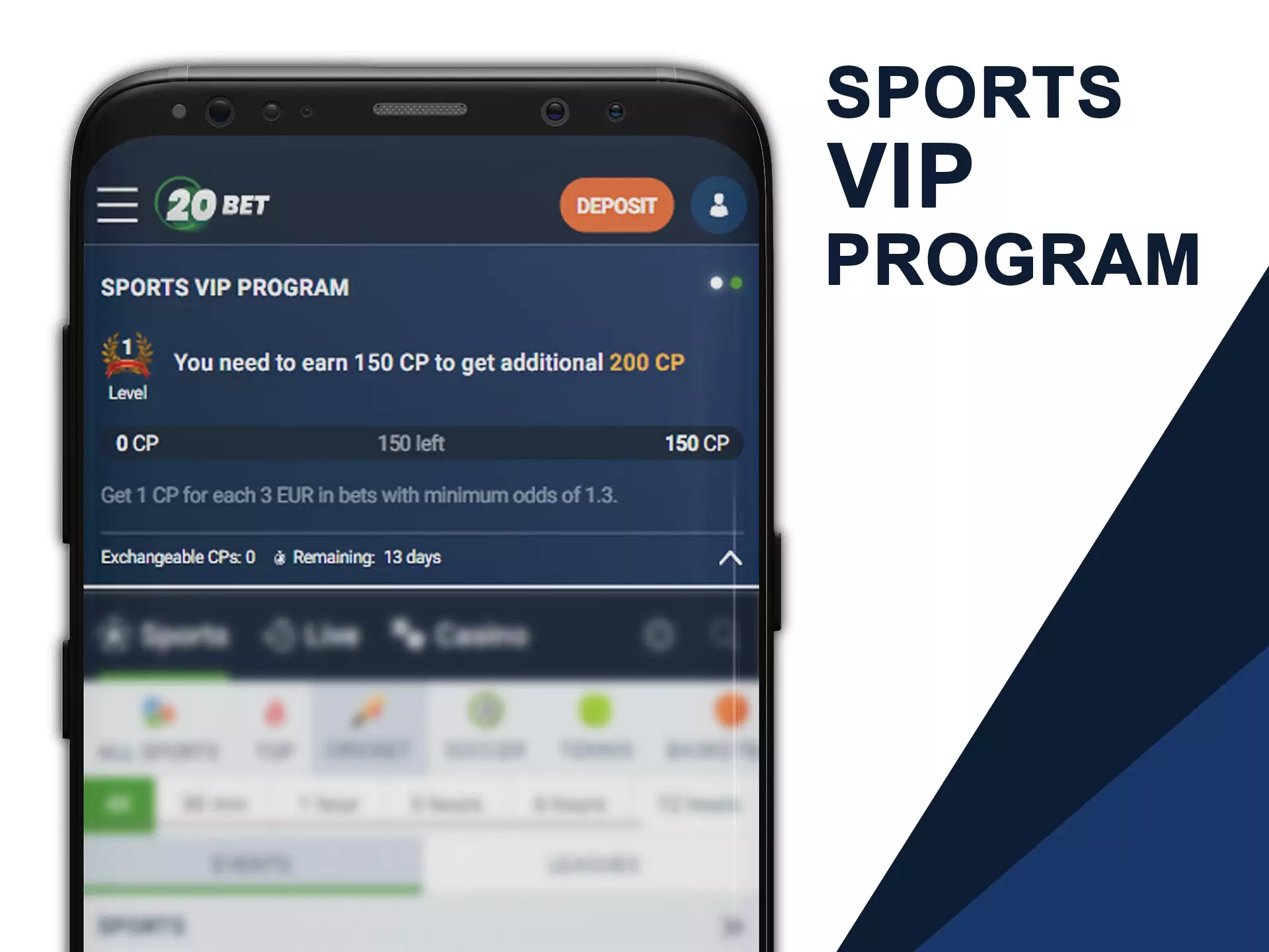 Increase your vip status at 20bet sports.