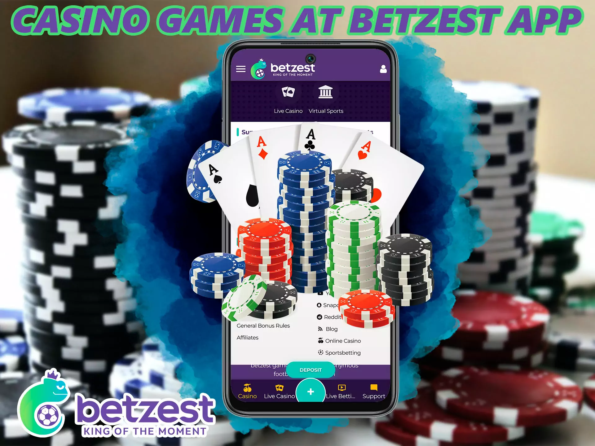 The gambling section is designed for different types with minimal investment you will enjoy the game.