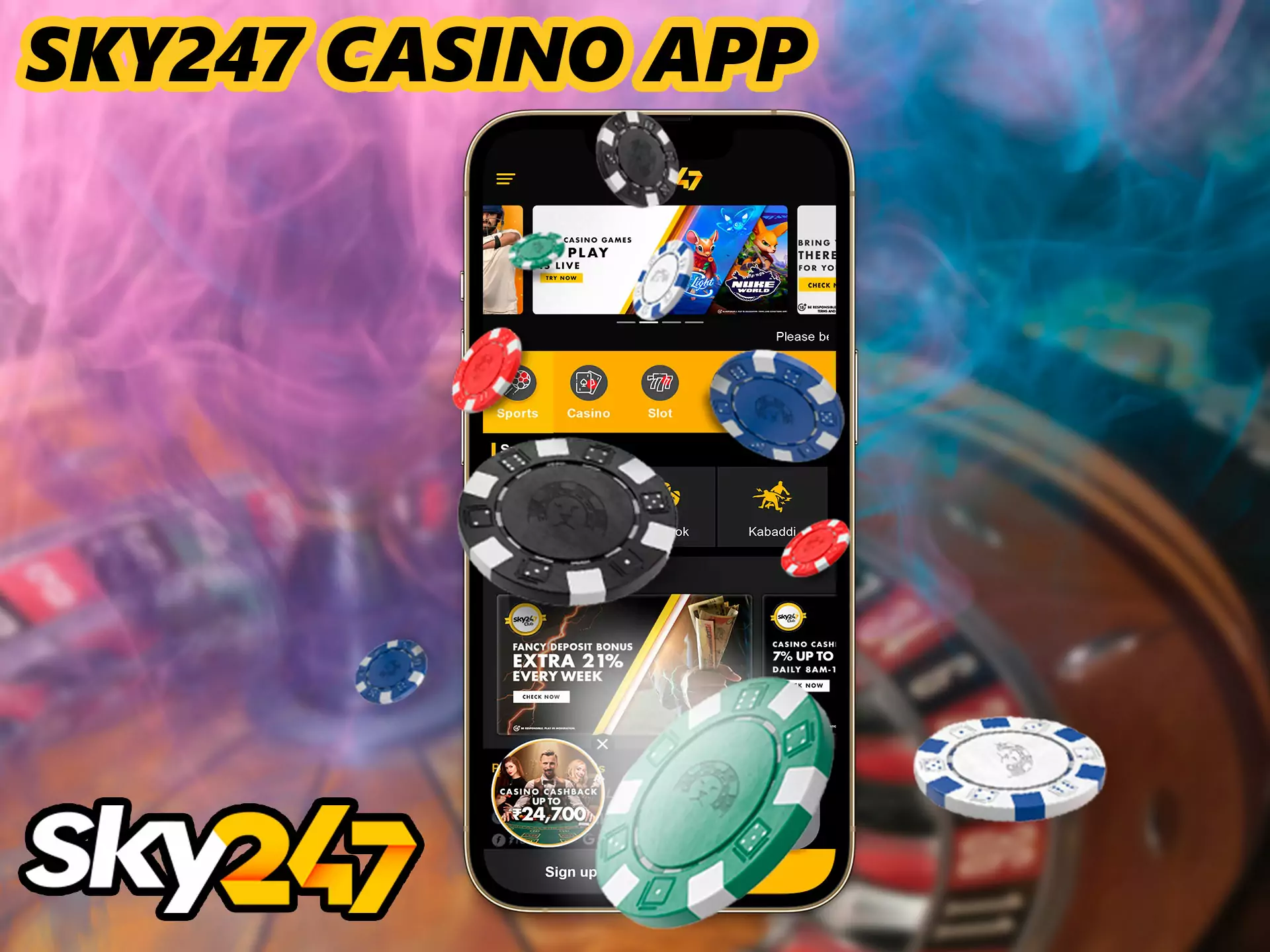 If you are a gambler, take a look at this section, you do not need to install additional applications, the game is available in the main.