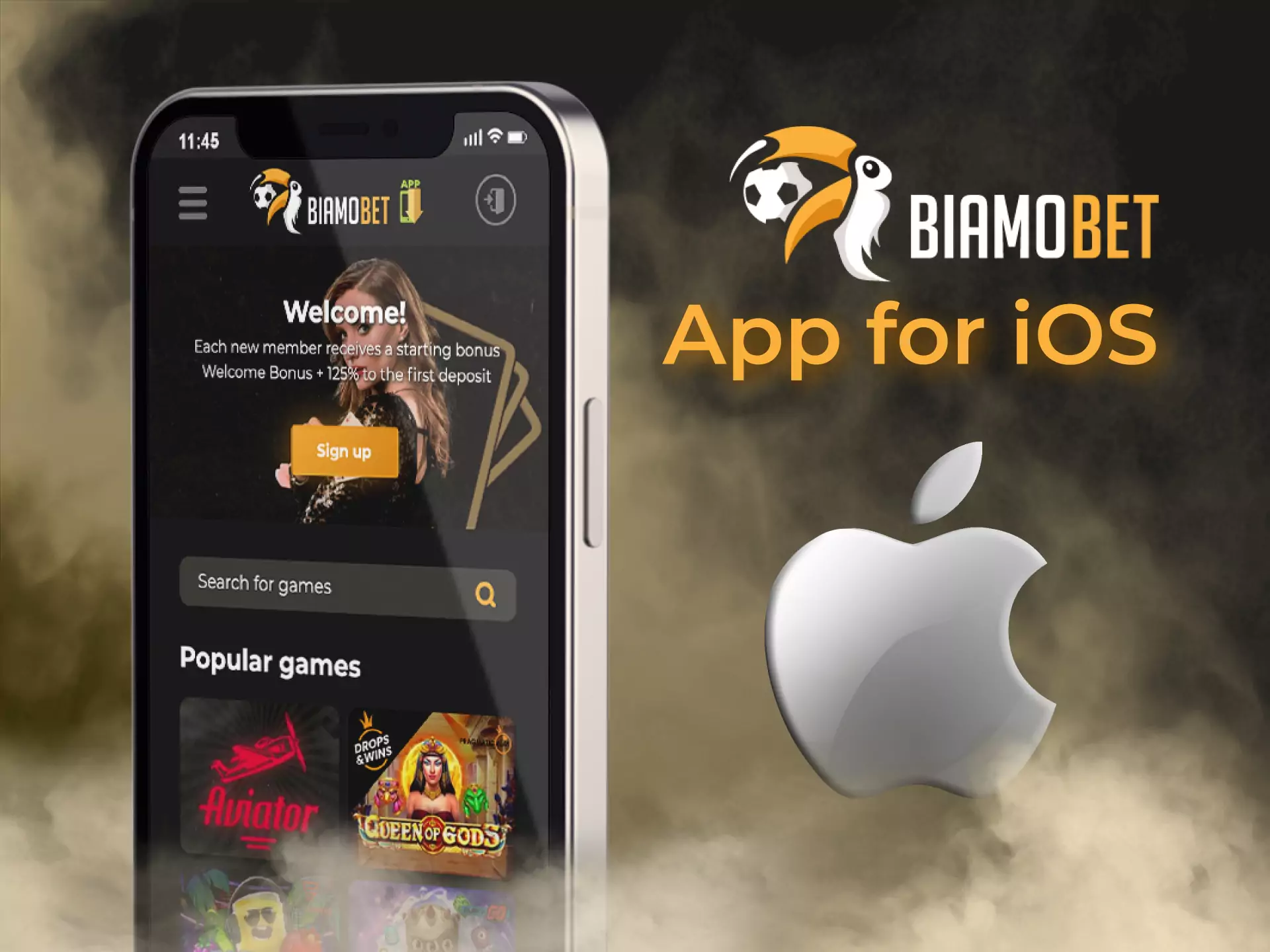There is a link for loading the Biamobet for iOS on the official website.
