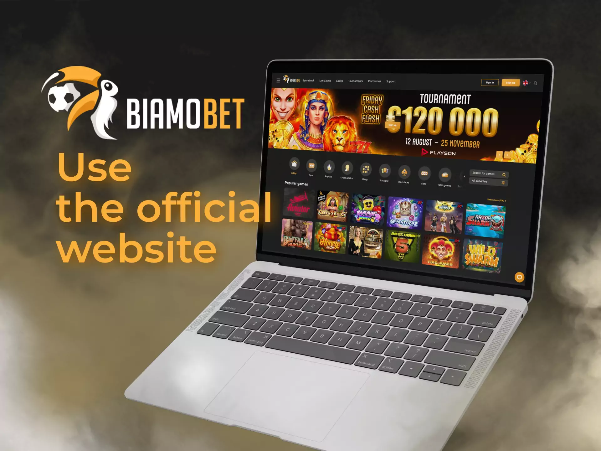 Since there is no PC client neither for Windows nor for macOS, use the Biamobet website.