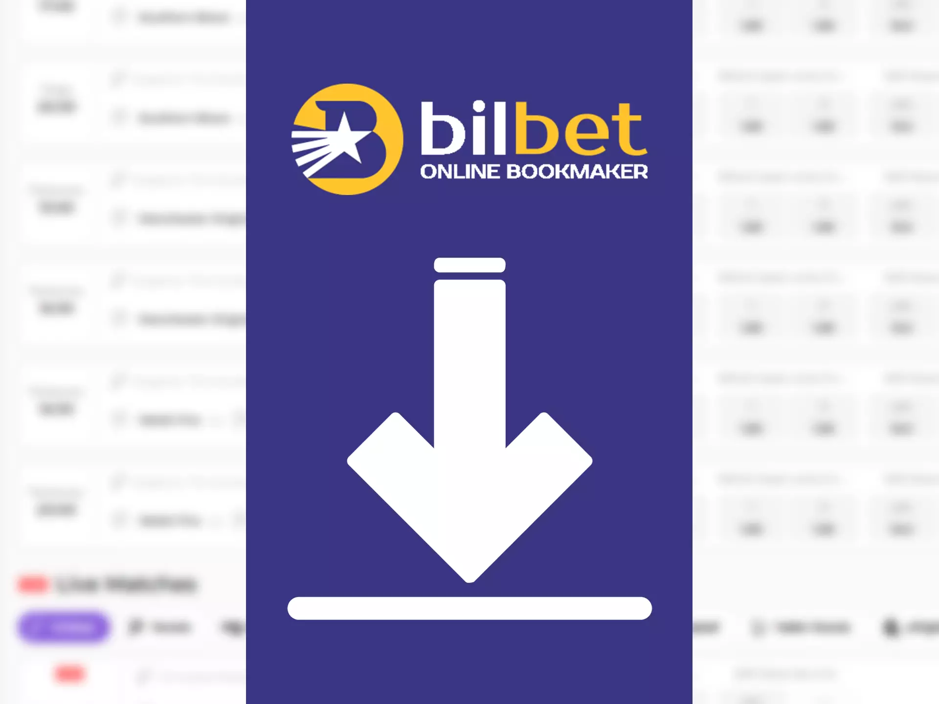 Download app on Bilbet website.