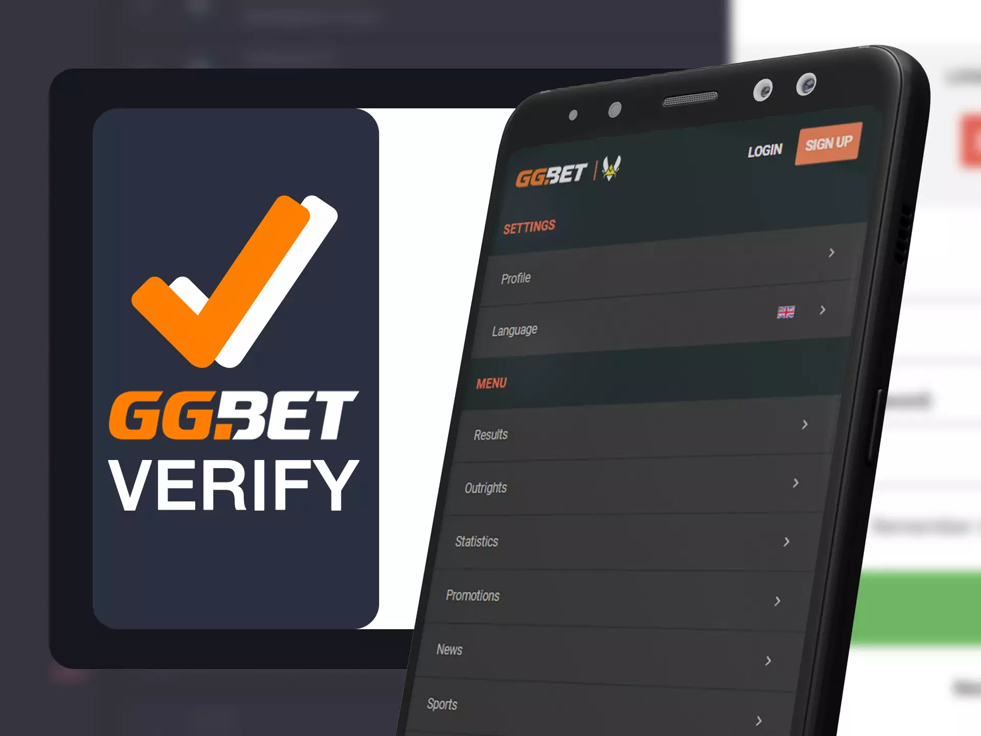 Verify your account for start betting at GGBet.