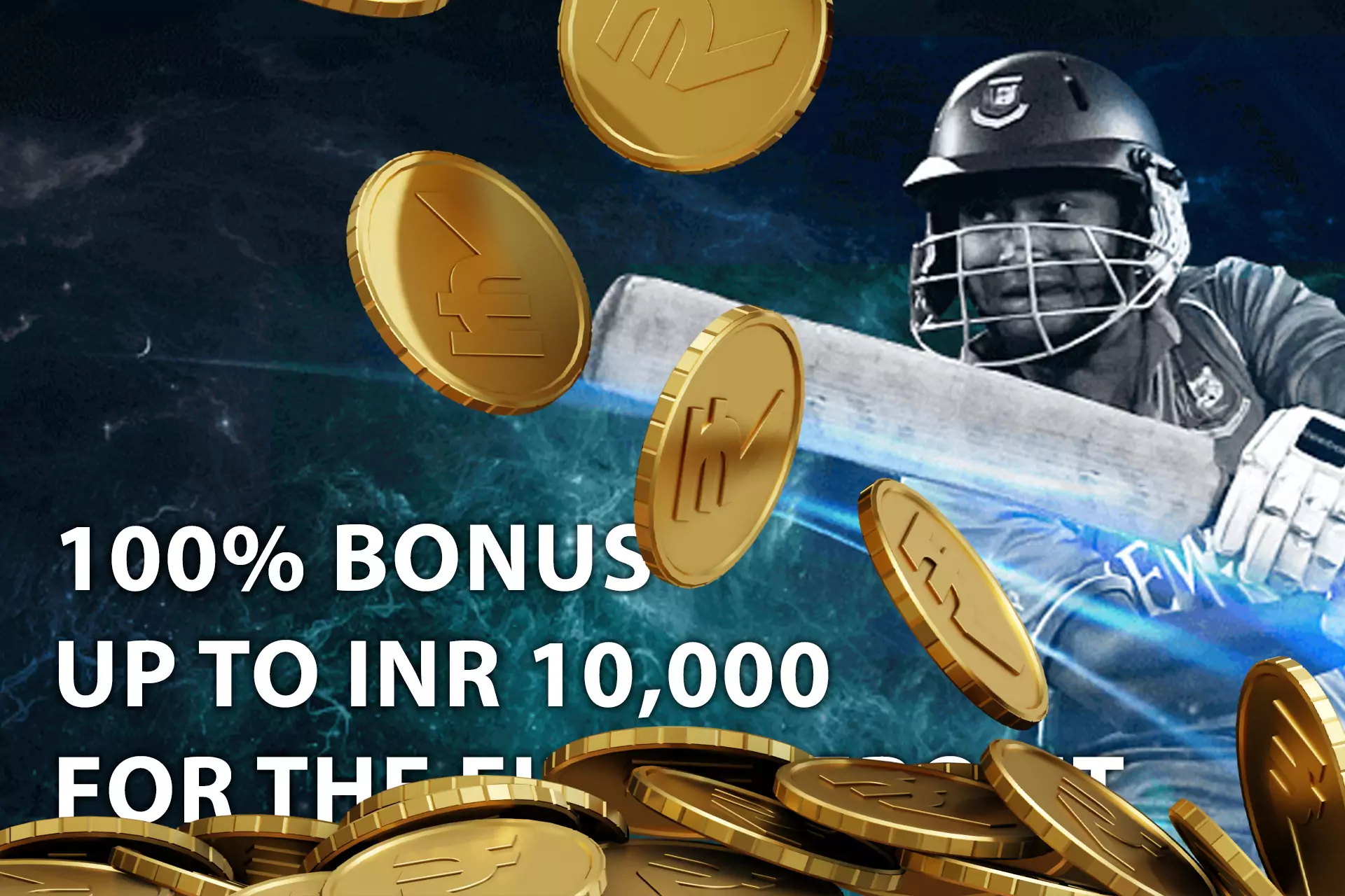 Make the first deposit right after registration to get the welcome bonus on betting.