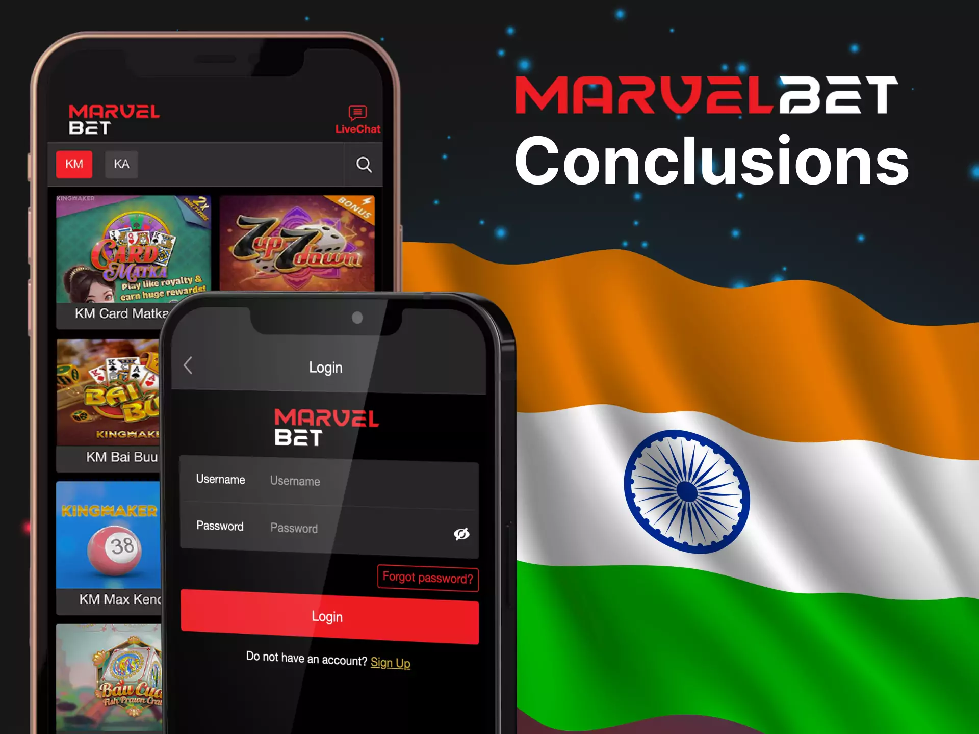 The Marvelbet team has developed a well-done app.