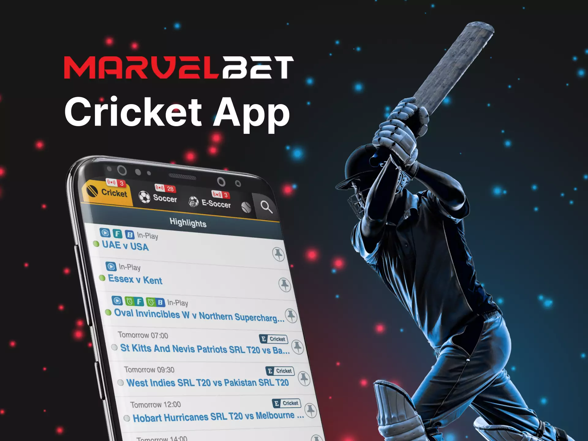 Since Marvelbet is an Indian-oriented bookmaker, cricket is the most popular sport for betting here.