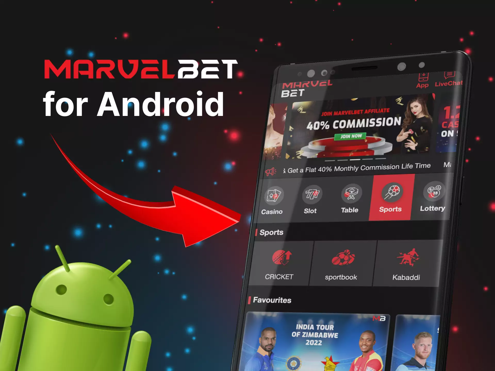Owners of Android devices can download the Marvelbet app right on the official website.