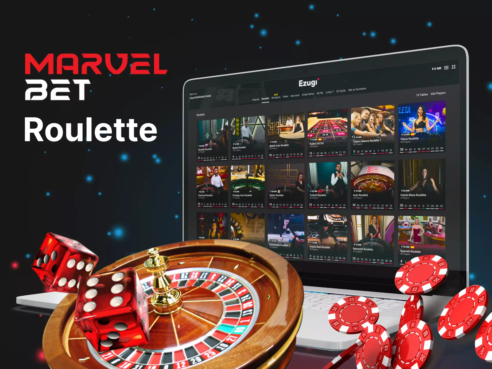 Roulette is an easy game with simple rules and has lots of fans in the Marvelbet Casino.