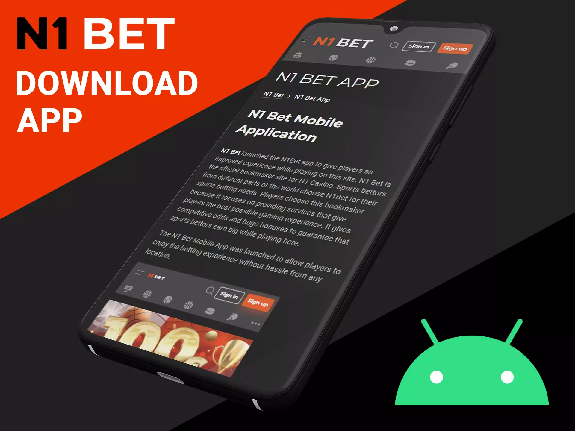 N1Bet is available on many Android devices.