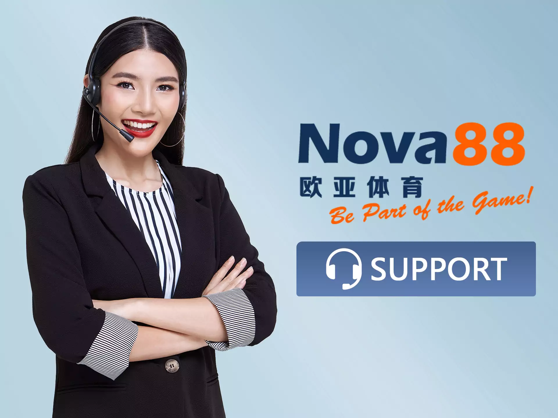 Ask for support in live format in Nova88 app.
