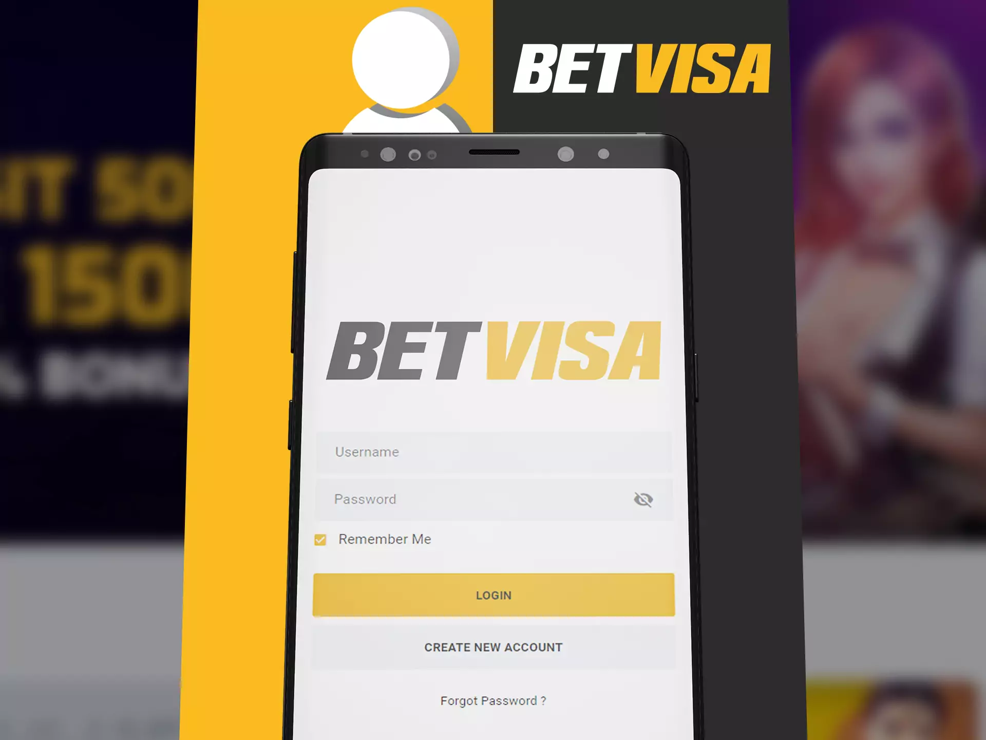 Log in Betvisa app for start betting process.
